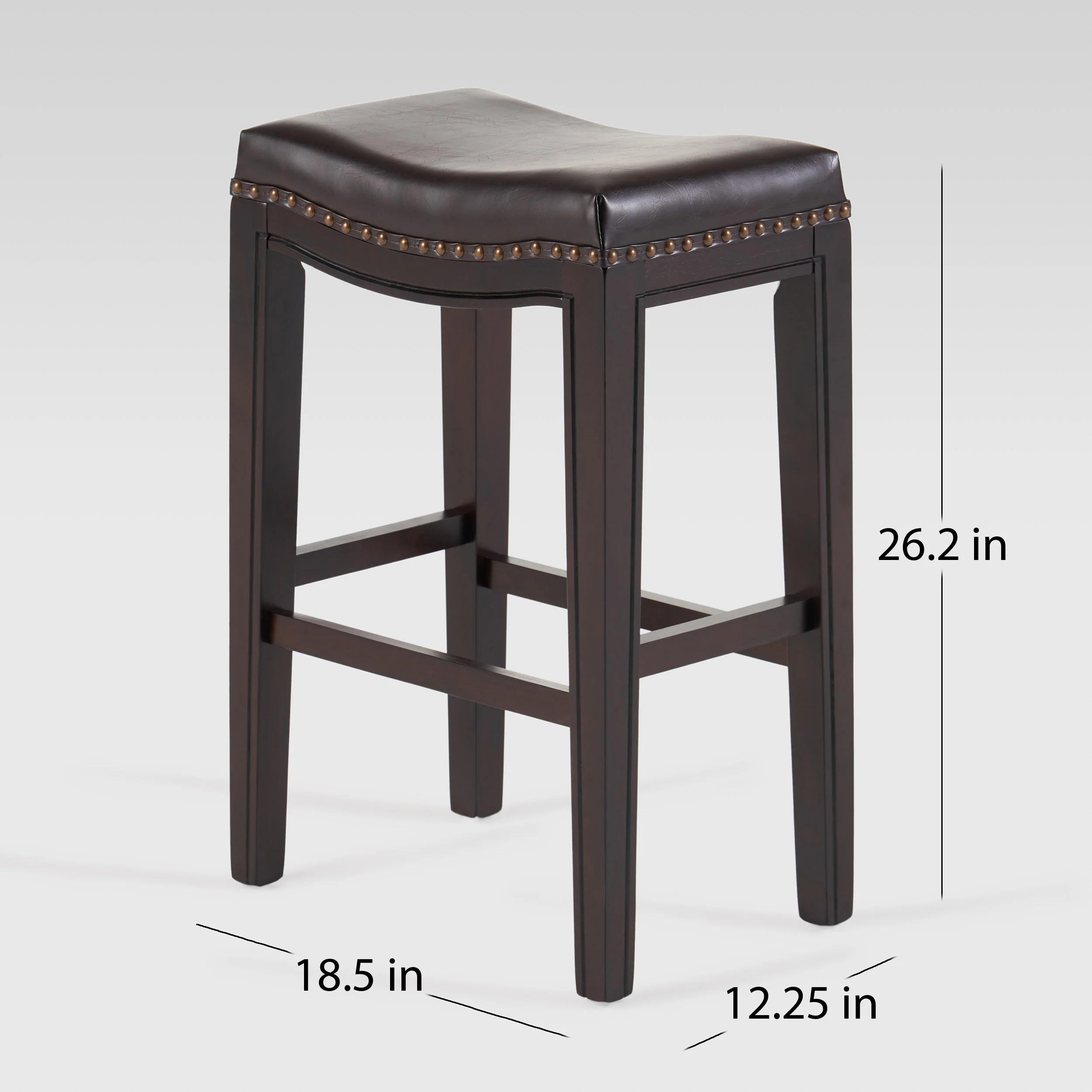 Contemporary Studded Counter Stool (Set of 2) - furnishings