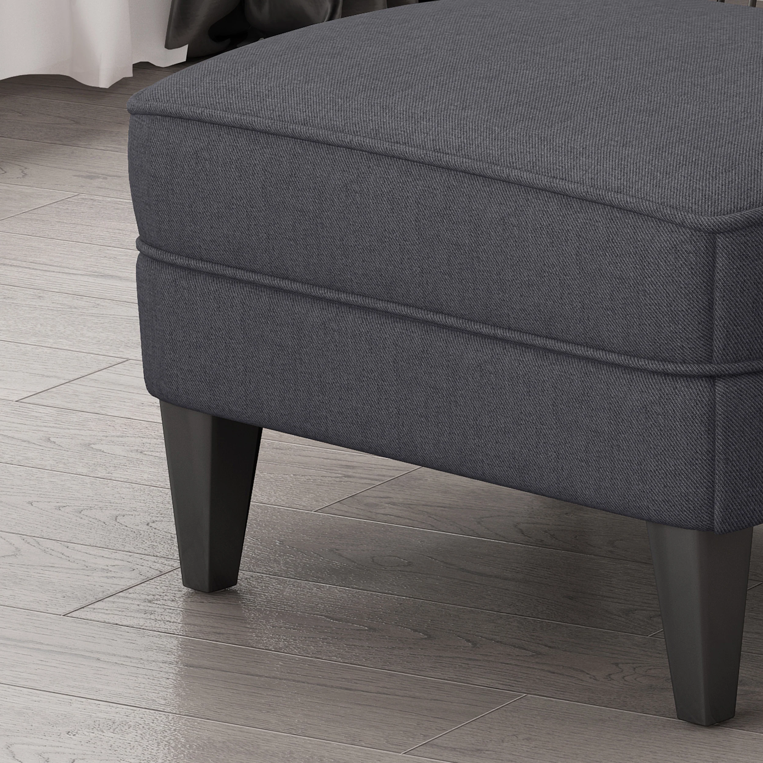 Jaxen Contemporary Tufted Fabric Club Chair and Ottoman Set - furnishings