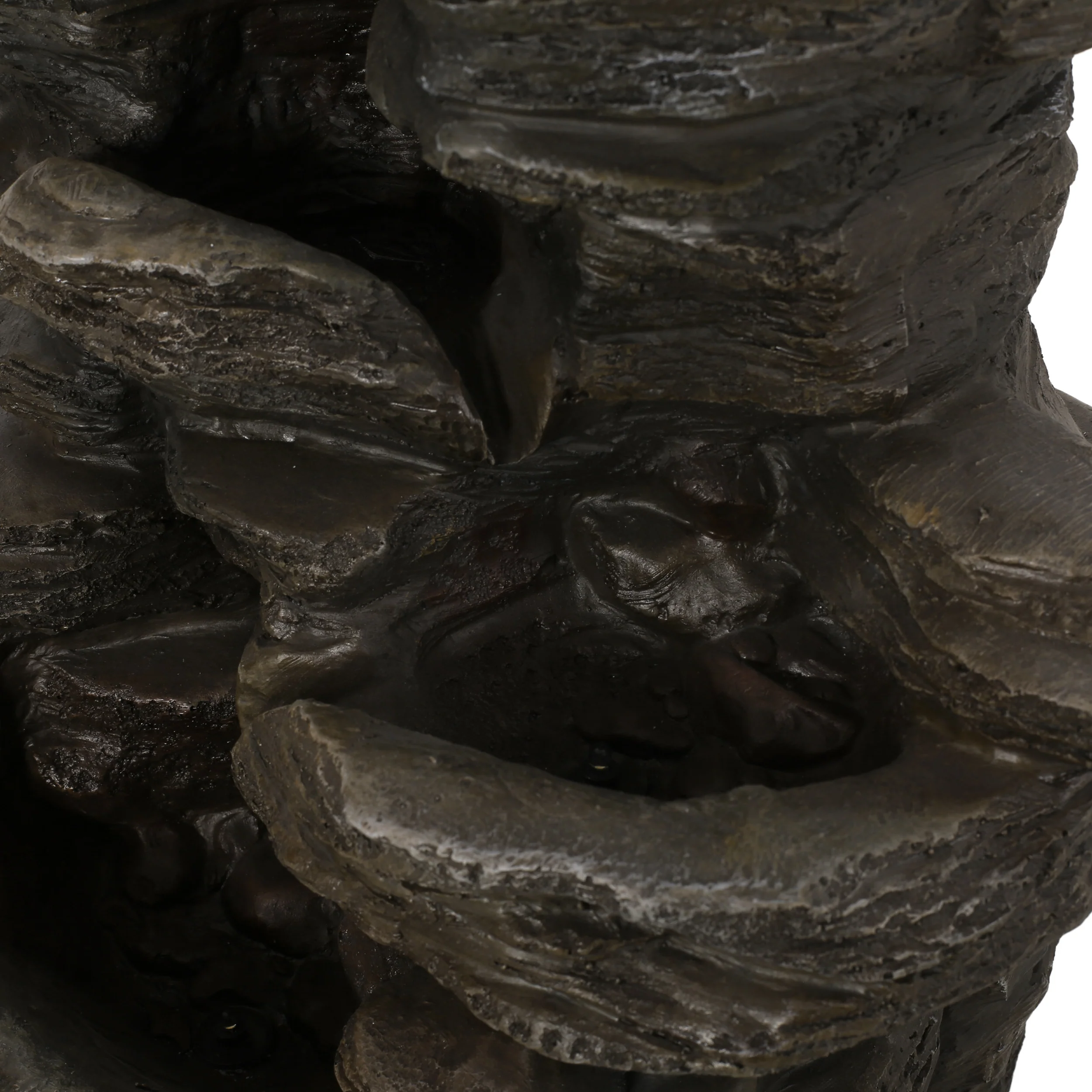 Lowndes Outdoor 4 Tier Rock Fountain - furnishings