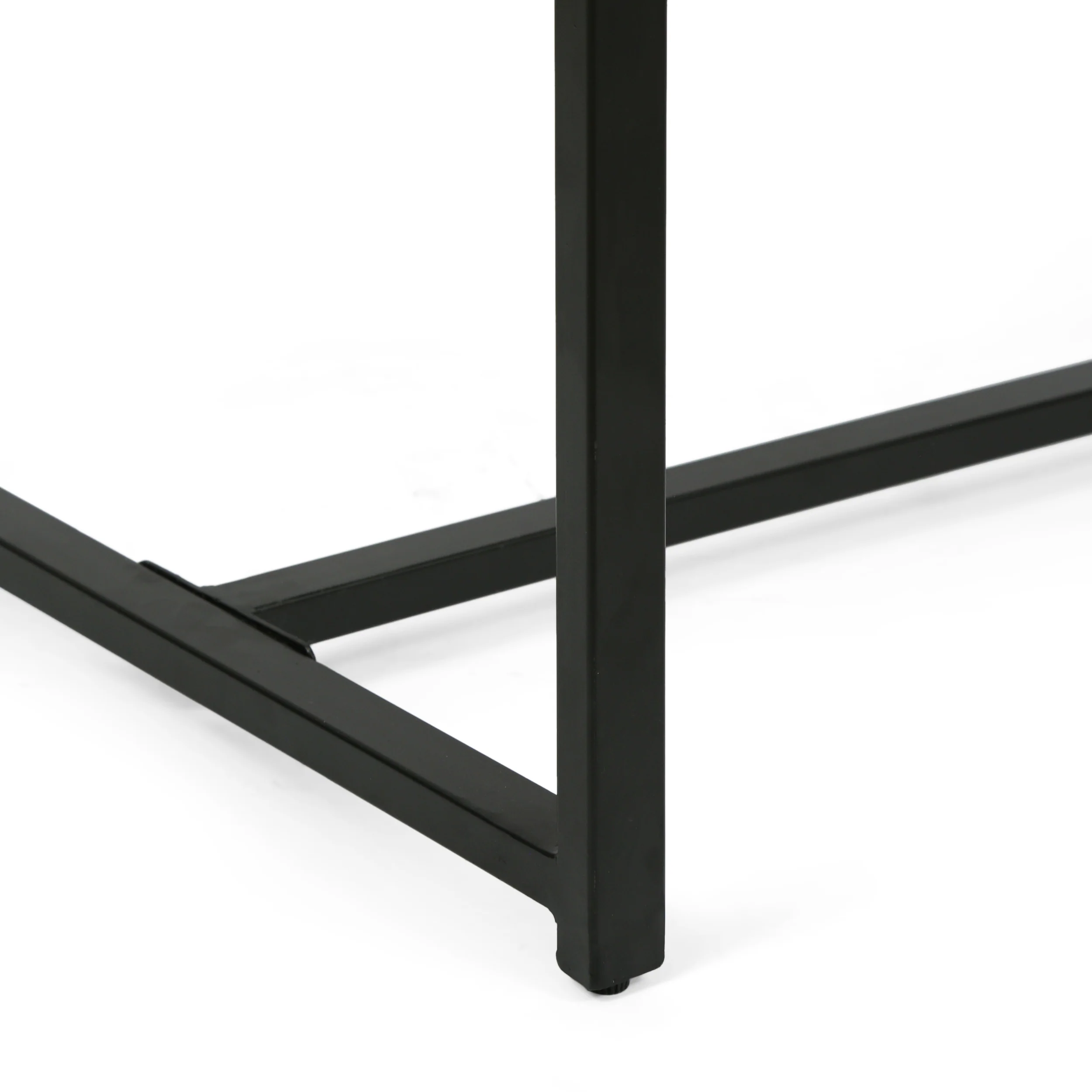 Addyston Modern Industrial Handmade Mango Wood Console Table, Honey Brown and Black - furnishings