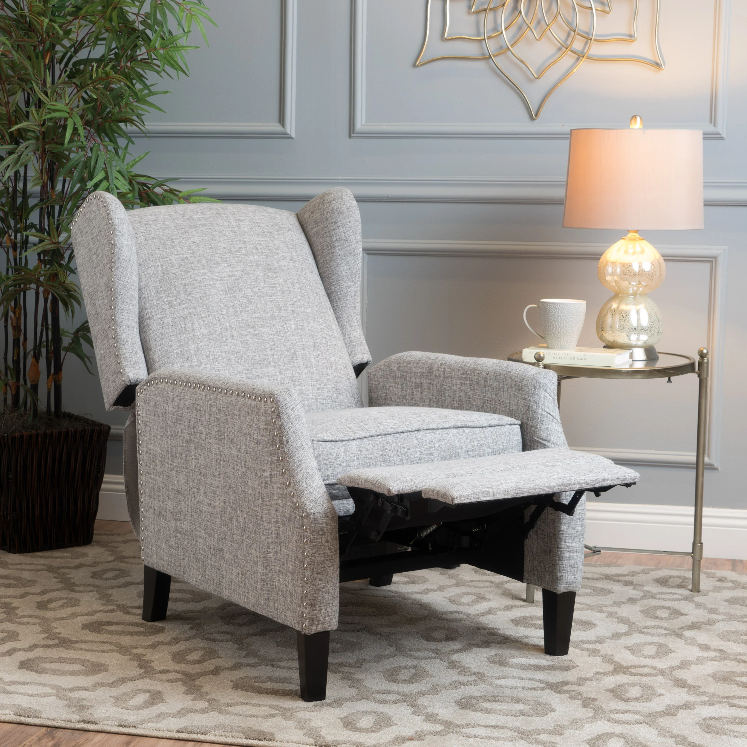 Weyland Wingback Fabric Recliner - furnishings