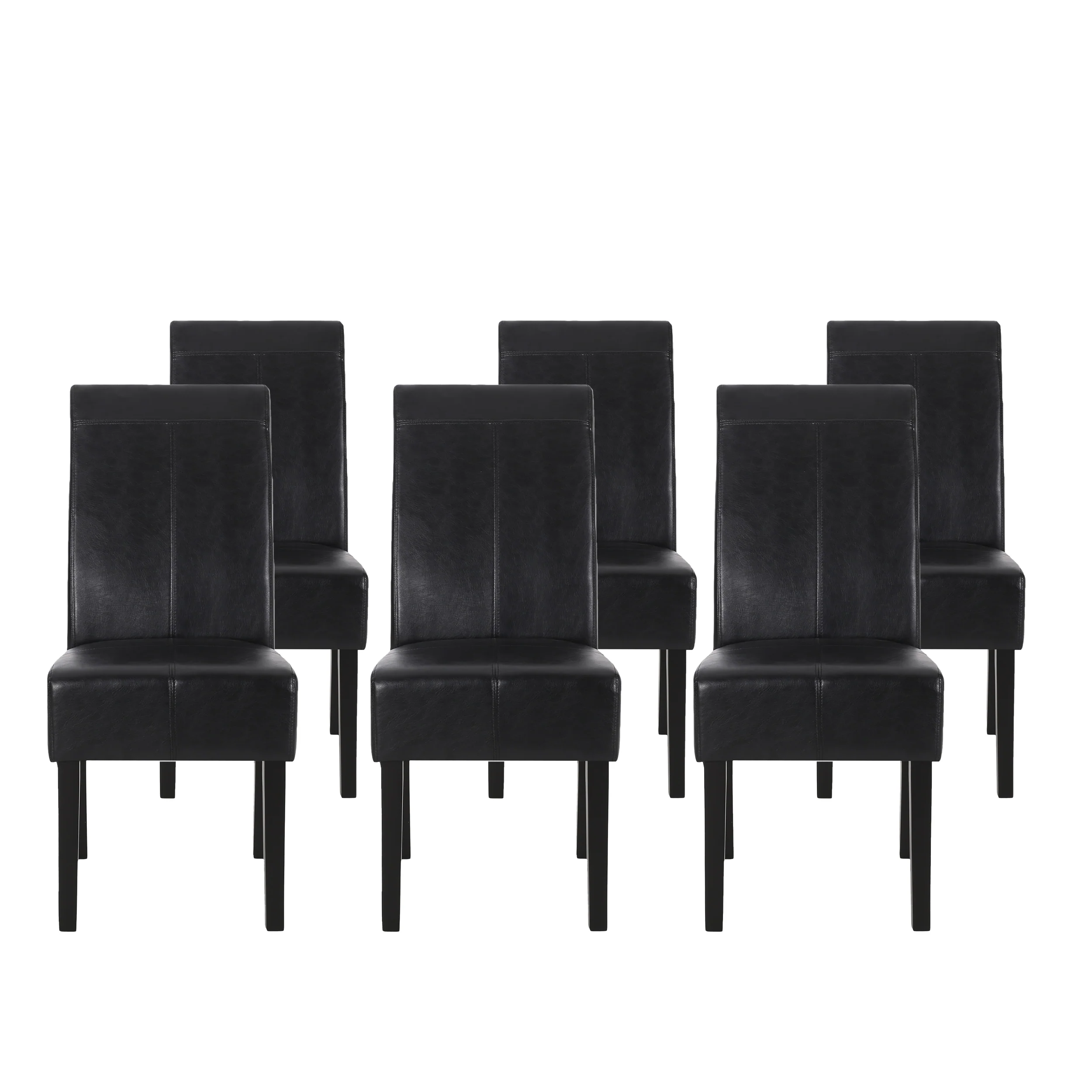 Percival Contemporary Upholstered T-Stitch Dining Chairs, Set of 6 - furnishings