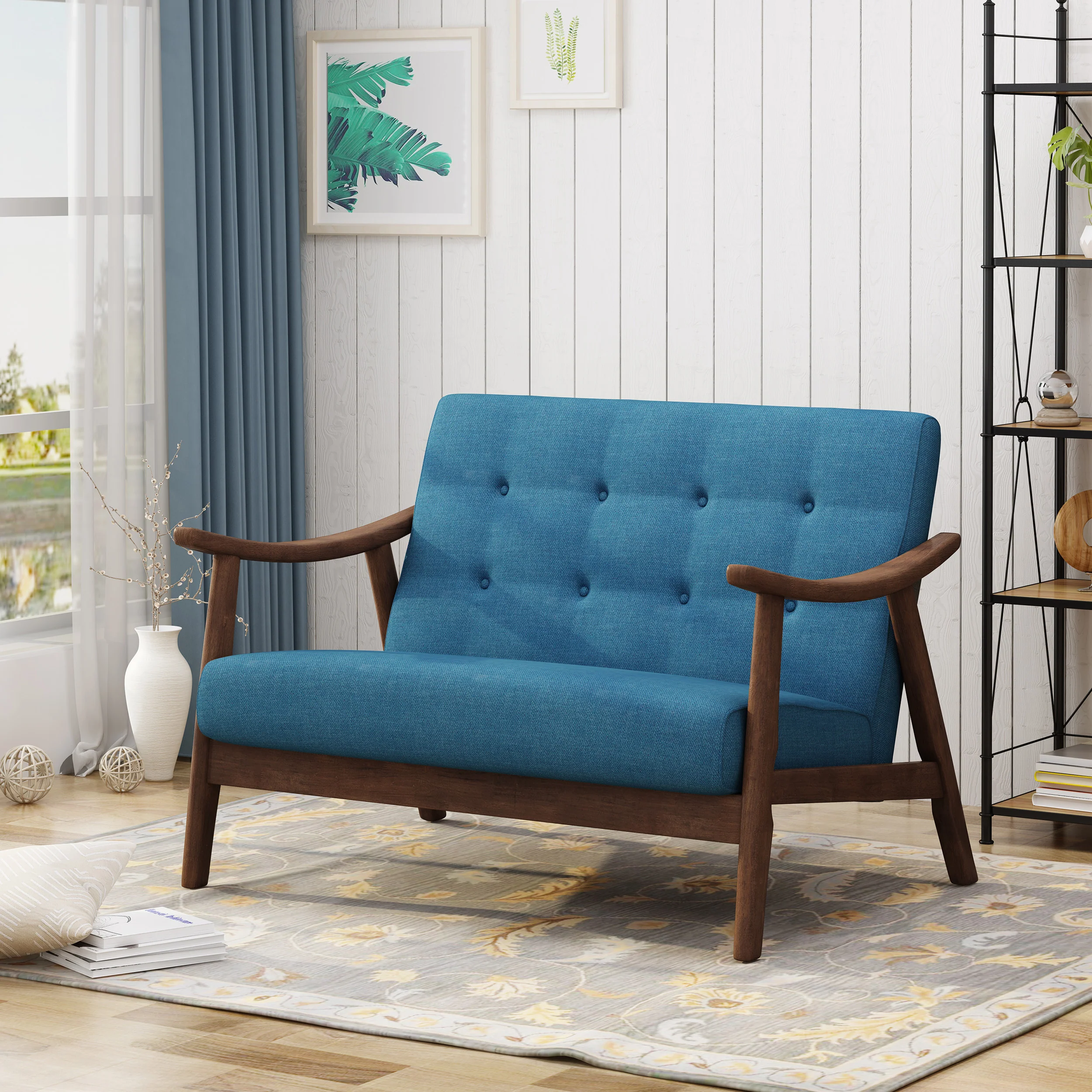 Redding Mid-Century Modern Settee - furnishings