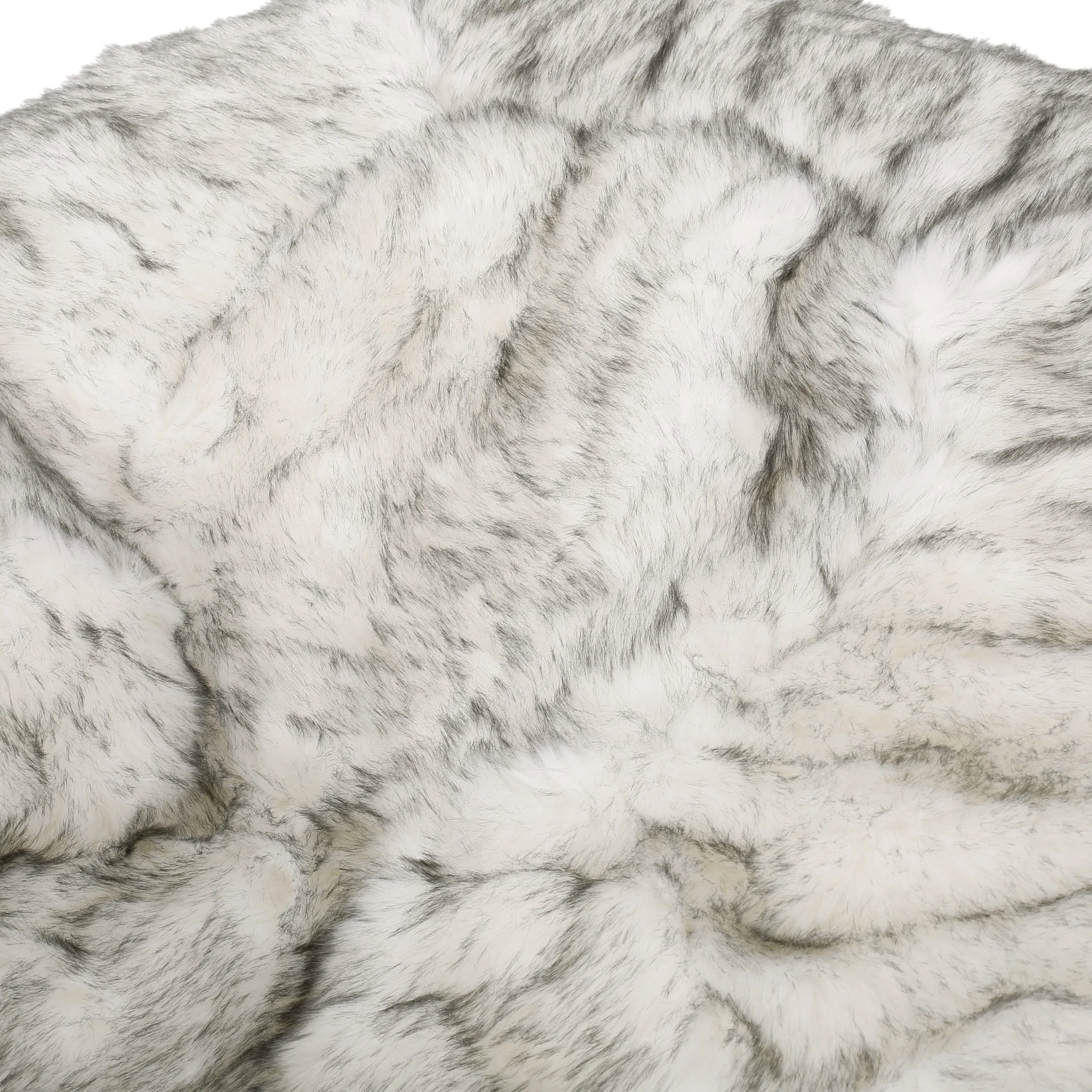 Terrell Schley Modern Glam 5 Foot Short Faux Fur Bean Bag - furnishings
