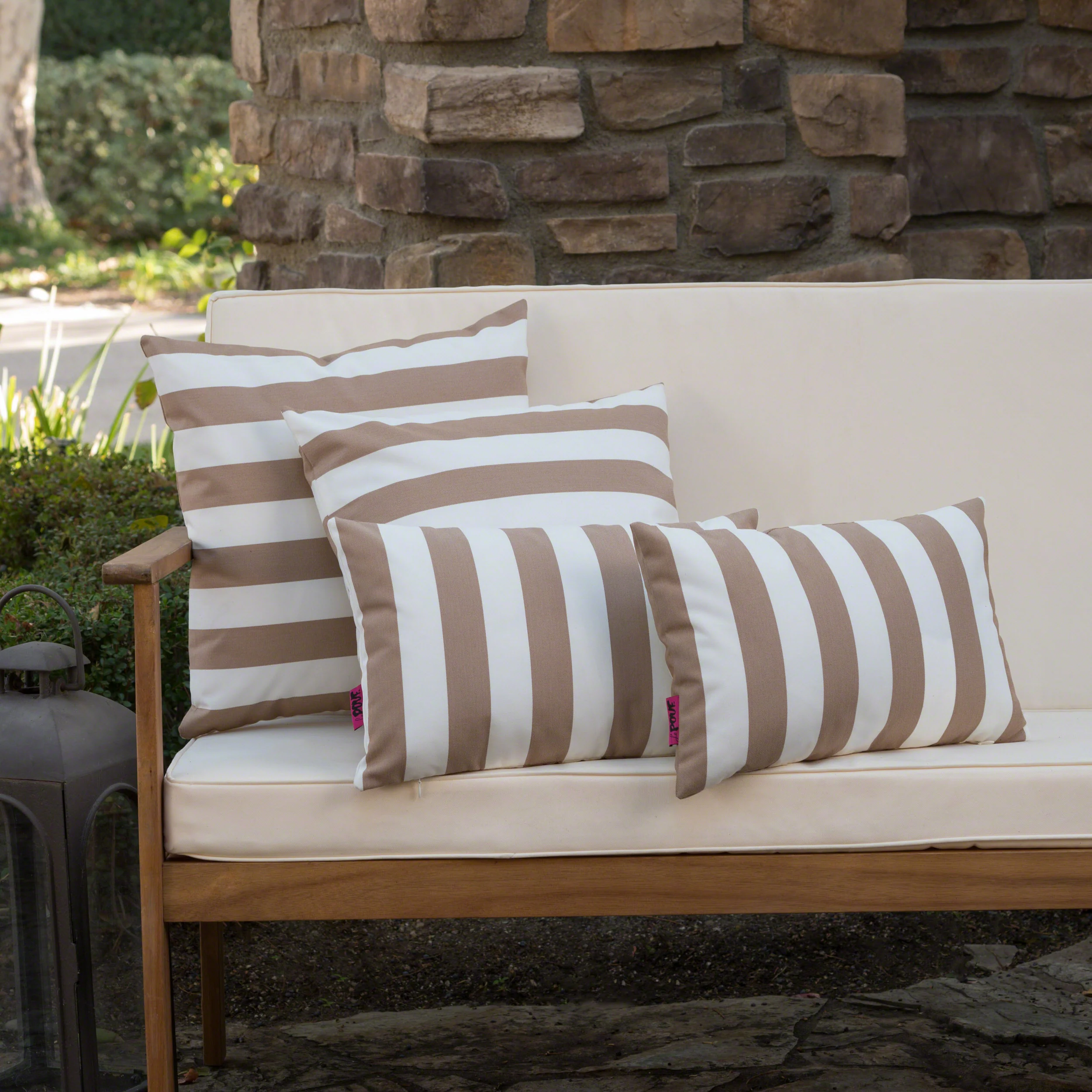 La Jolla Outdoor Water Resistant Square and Rectangular Throw Pillows - Set of 4 - furnishings