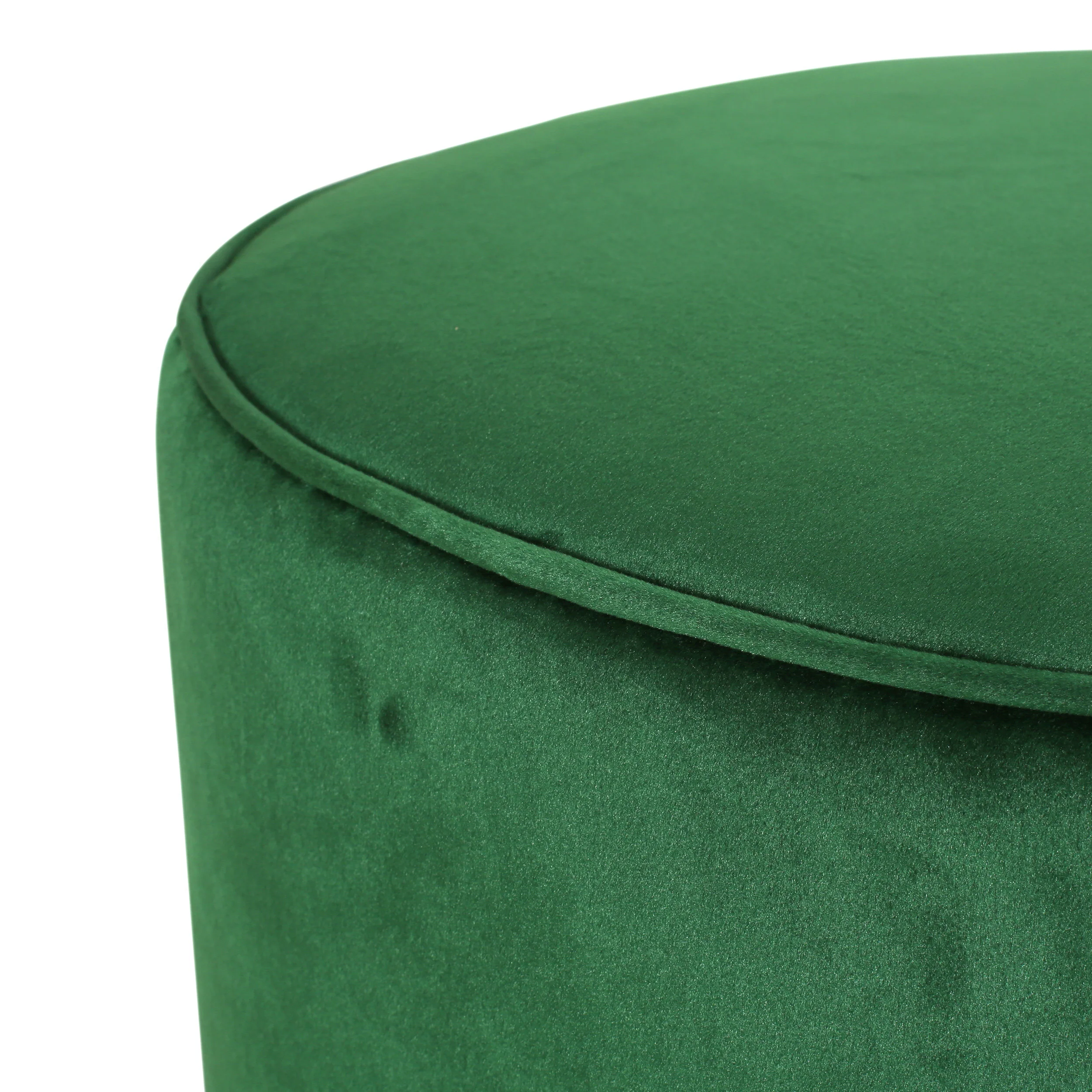 Kile Modern Glam Velvet Swivel Ottoman - furnishings