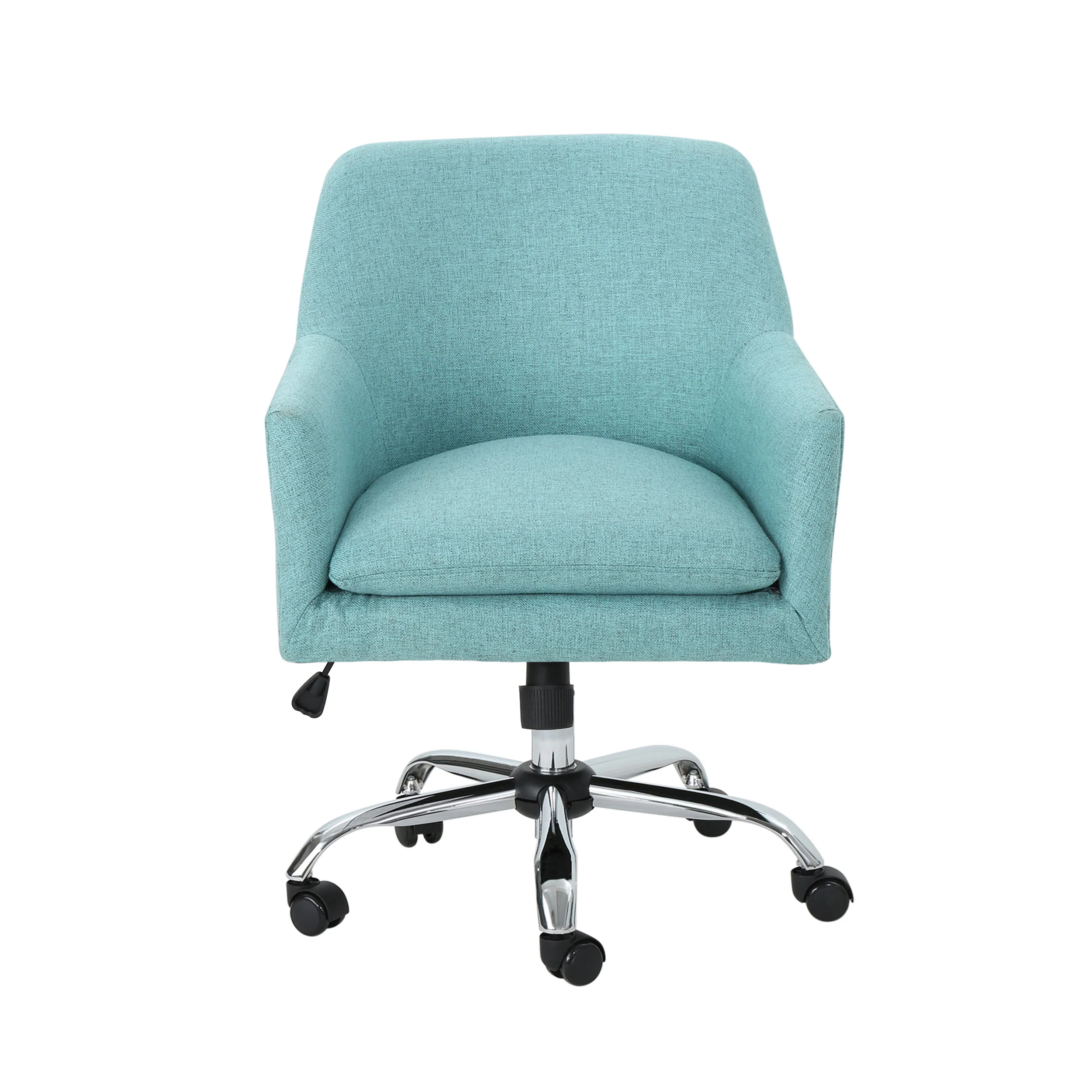 Morgan Mid Century Modern Fabric Home Office Chair with Chrome Base - furnishings