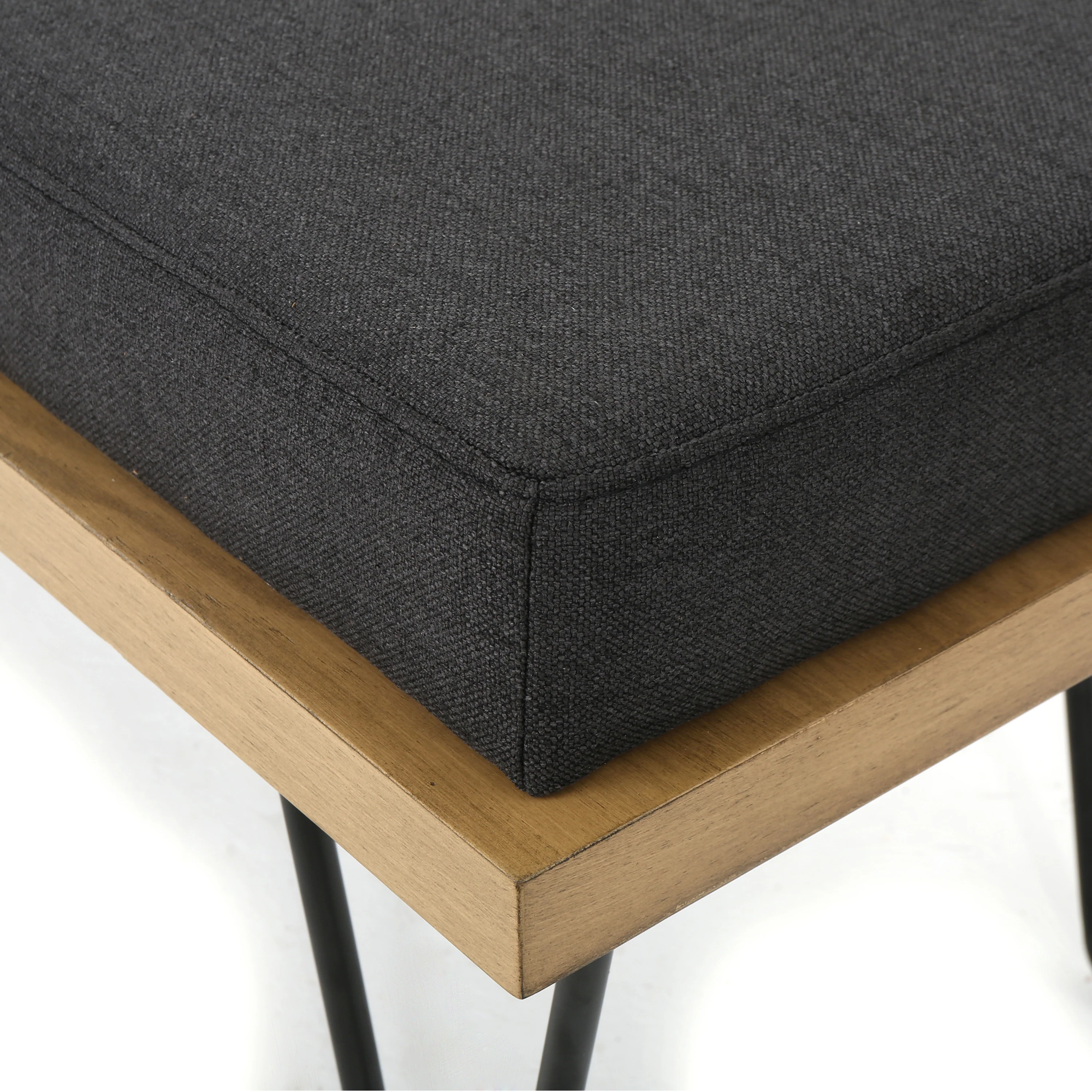 Elaina Industrial Modern Fabric Bench - furnishings