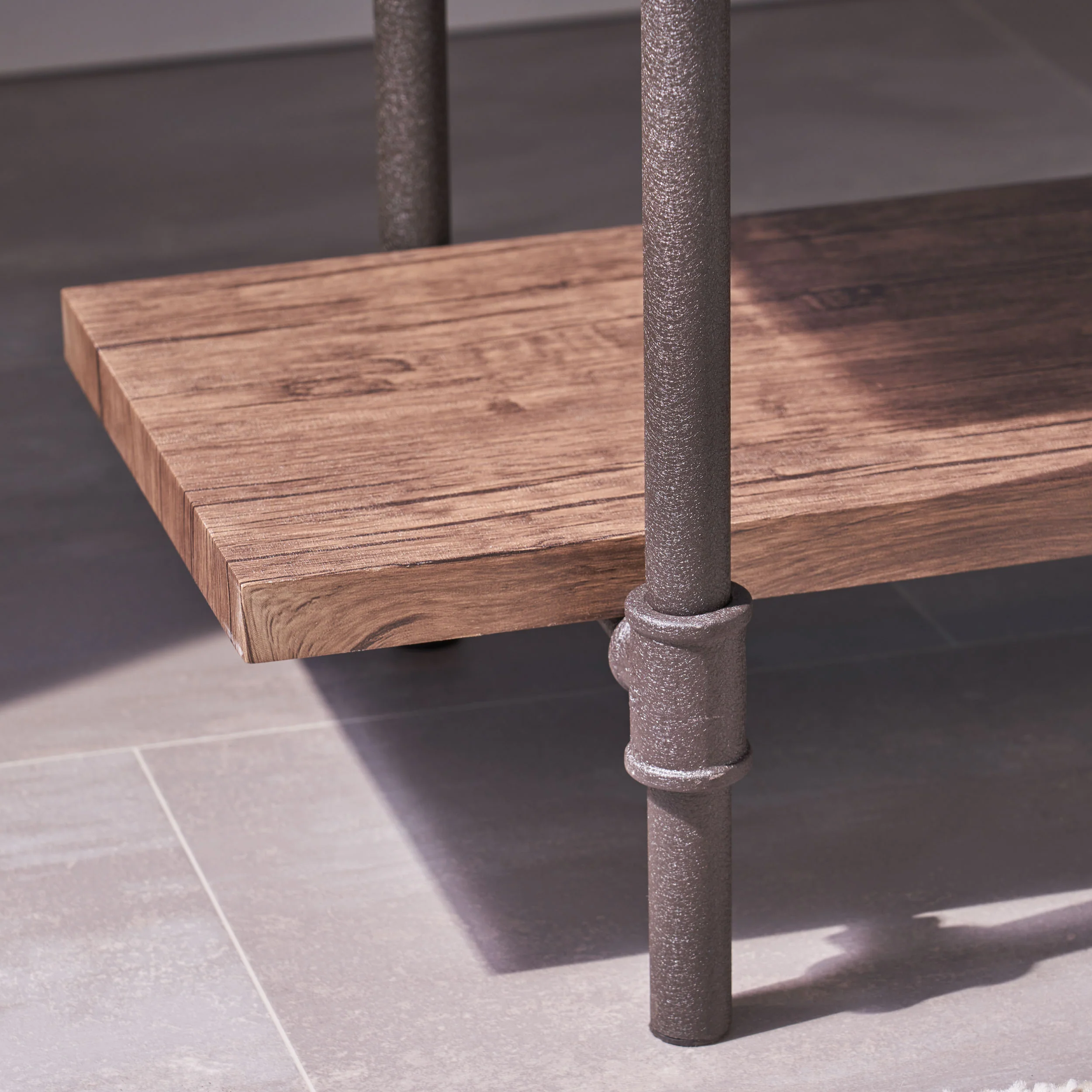 Riley Industrial Pipe Design 3-Shelf Etagere Bookcase - furnishings
