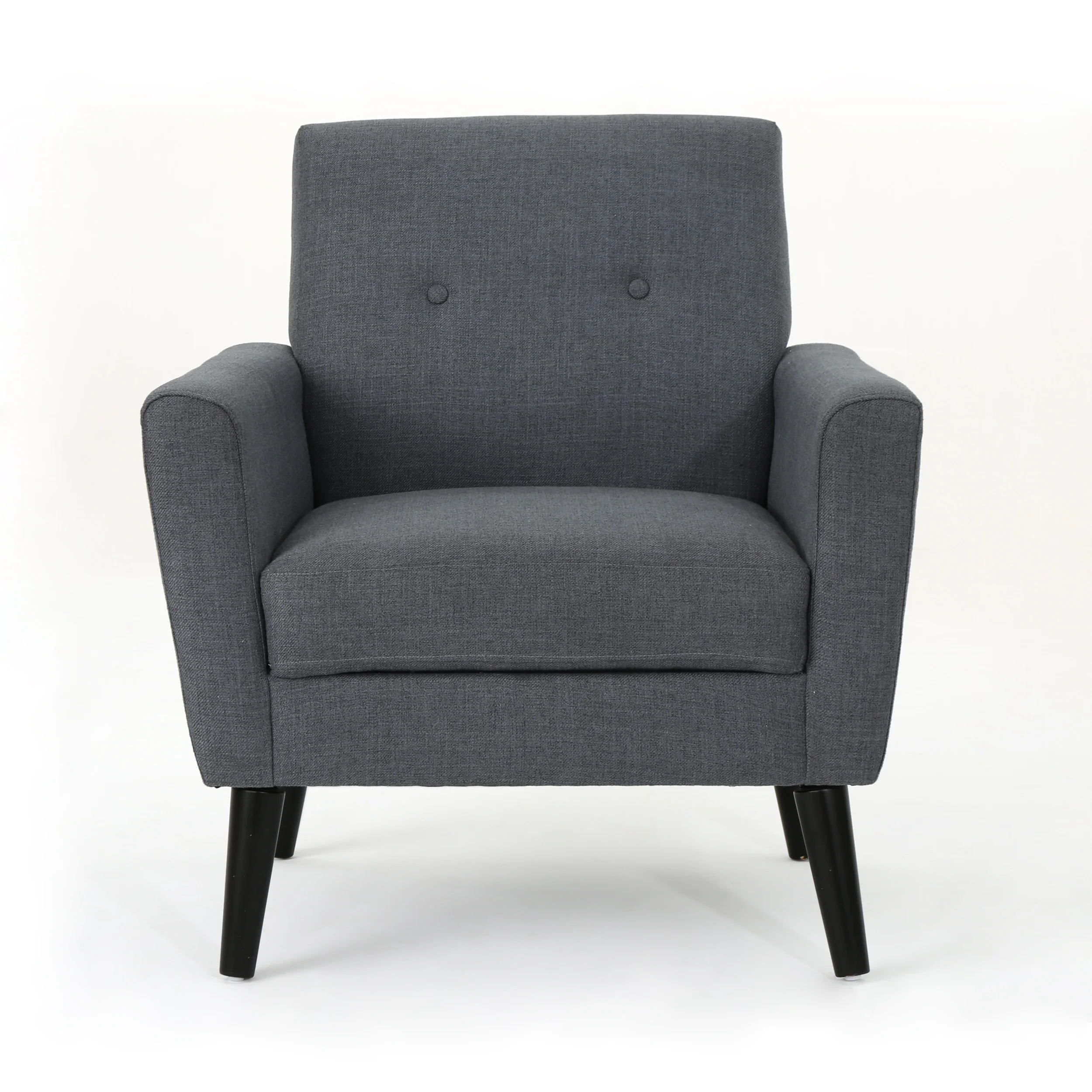 Sierra Mid Century Modern Button Tufted Upholstered Fabric Club Chair - furnishings