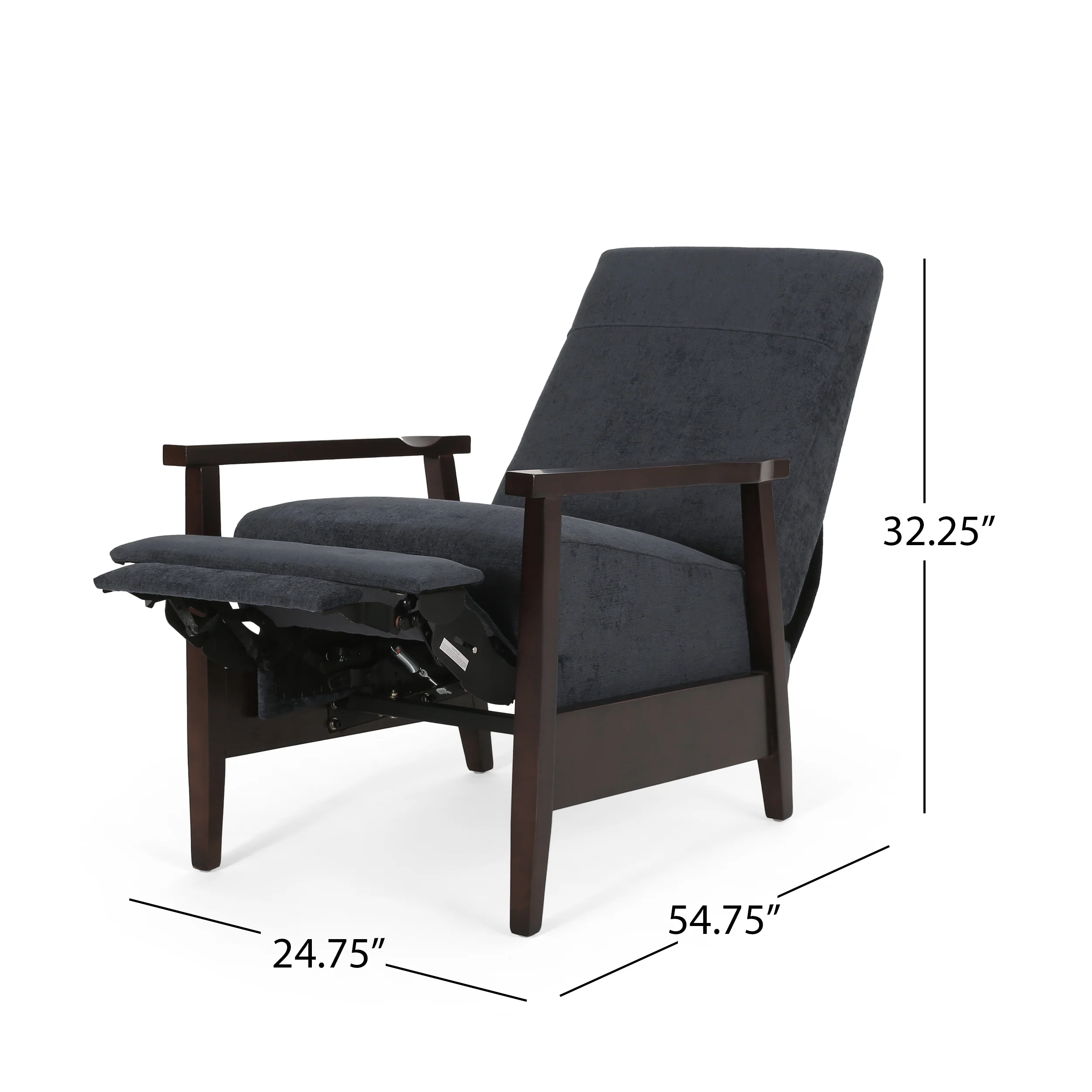 Coulee Contemporary Fabric Upholstered Pushback Recliner - furnishings
