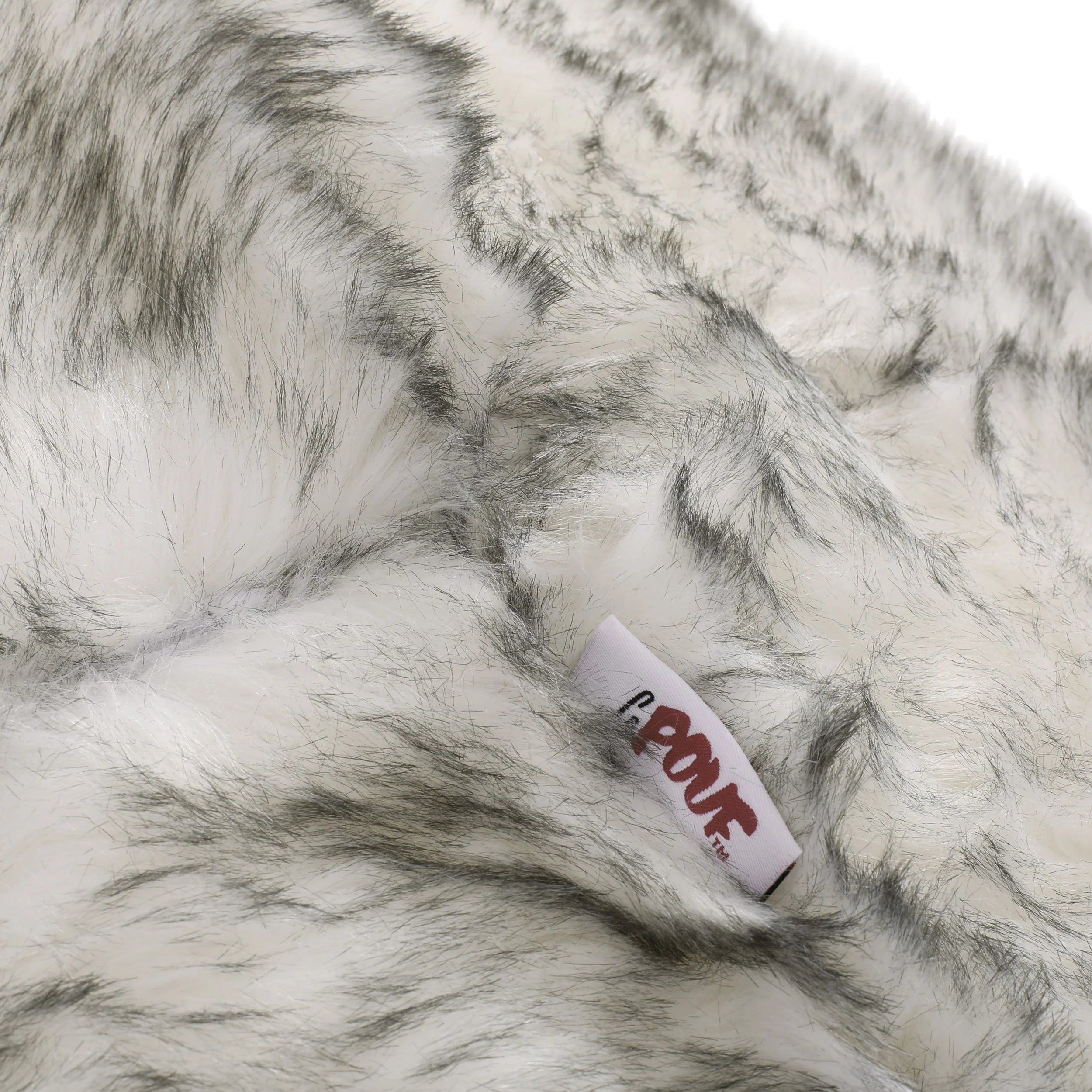 Terrell Schley Modern Glam 5 Foot Short Faux Fur Bean Bag - furnishings