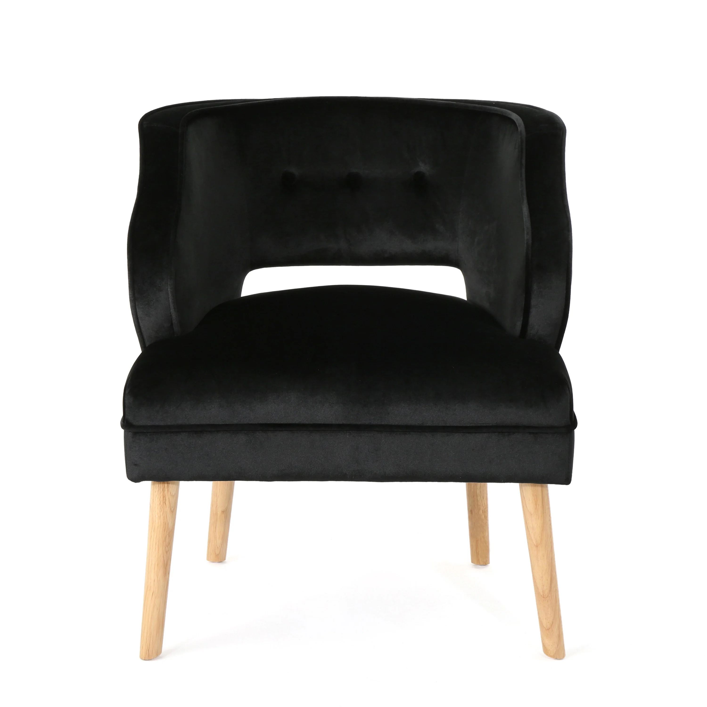 Michaela Mid Century Modern Velvet Accent Chair - furnishings