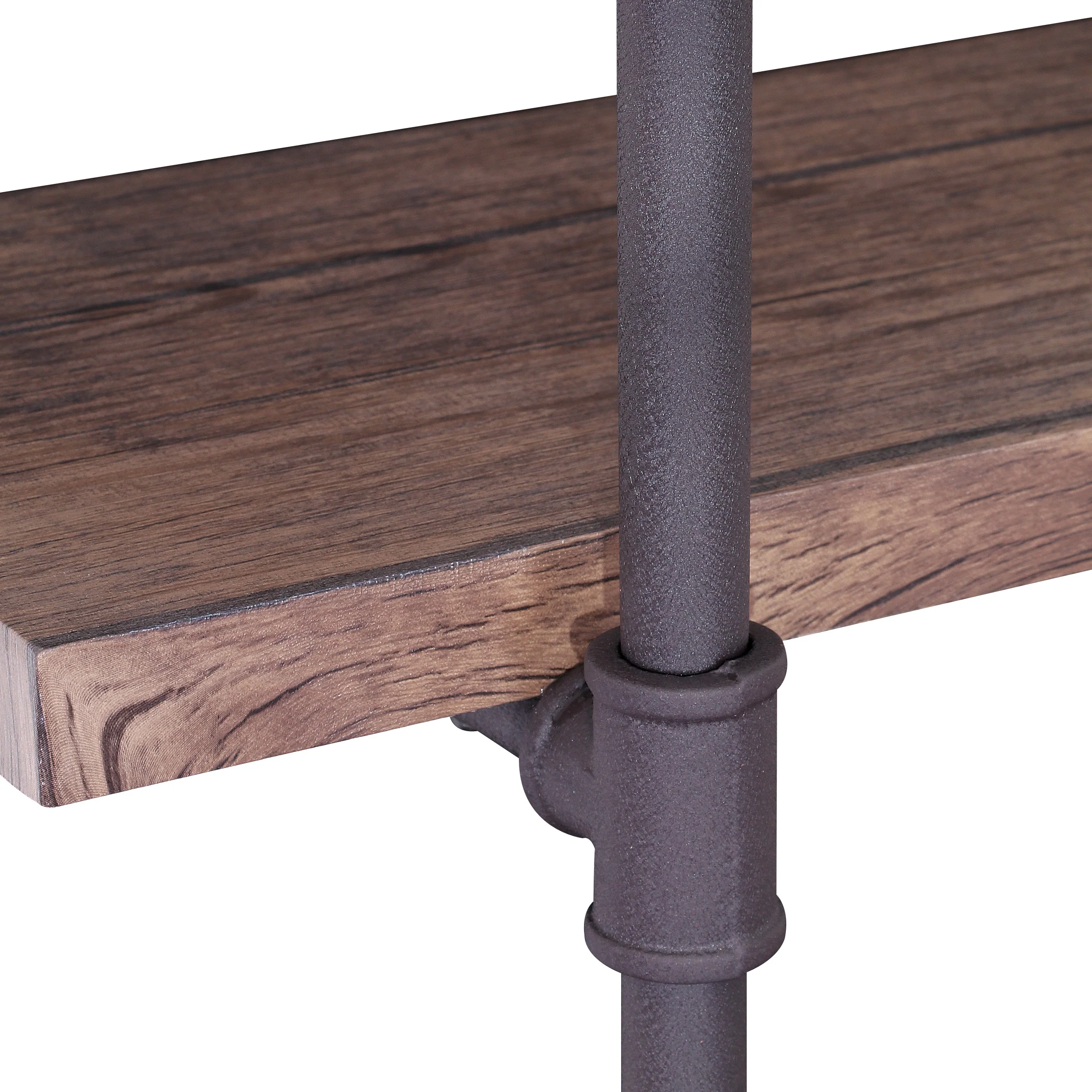 Caden Industrial Pipe Design 3-Tier Wall Mount Floating Shelf - furnishings