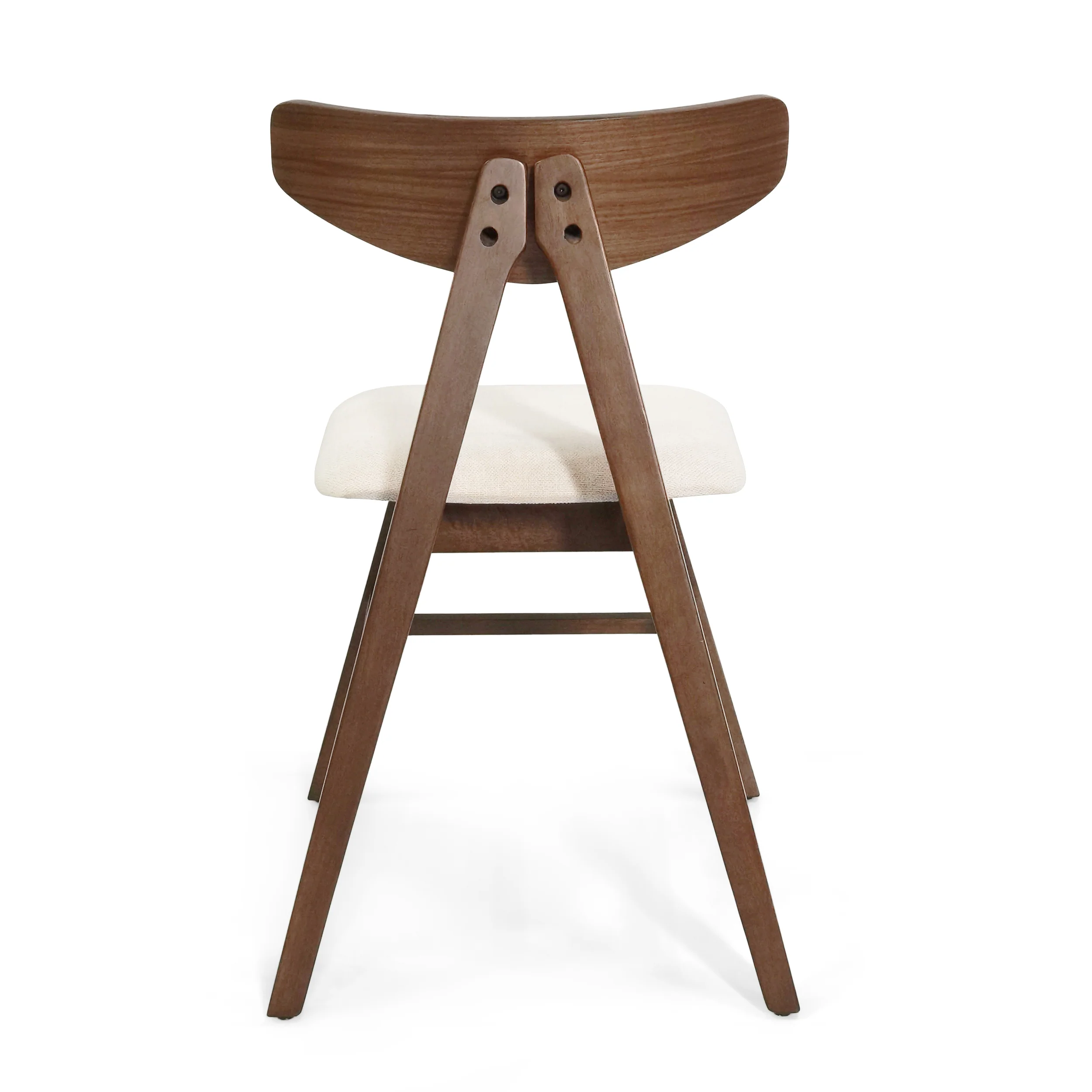 Sunapee Mid Century Modern Fabric Upholstered Wood Dining Chairs, Set of 2 - furnishings