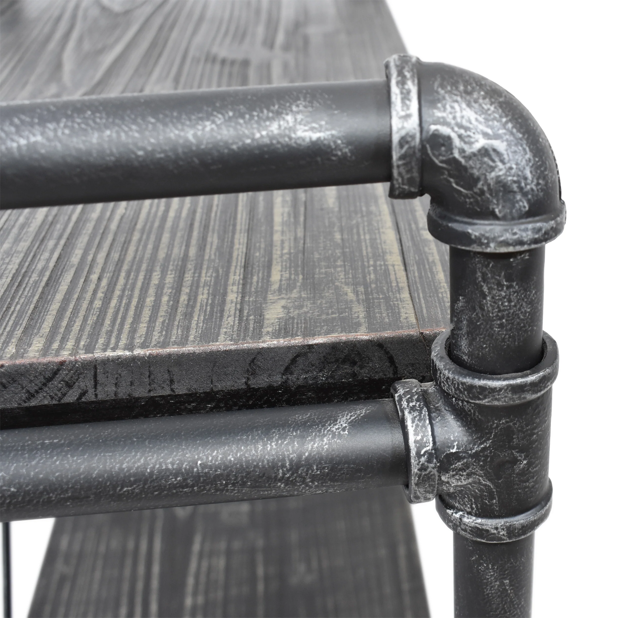 Bleckley Industrial Pipe Design 3-Shelf Etagere Bookcase - furnishings