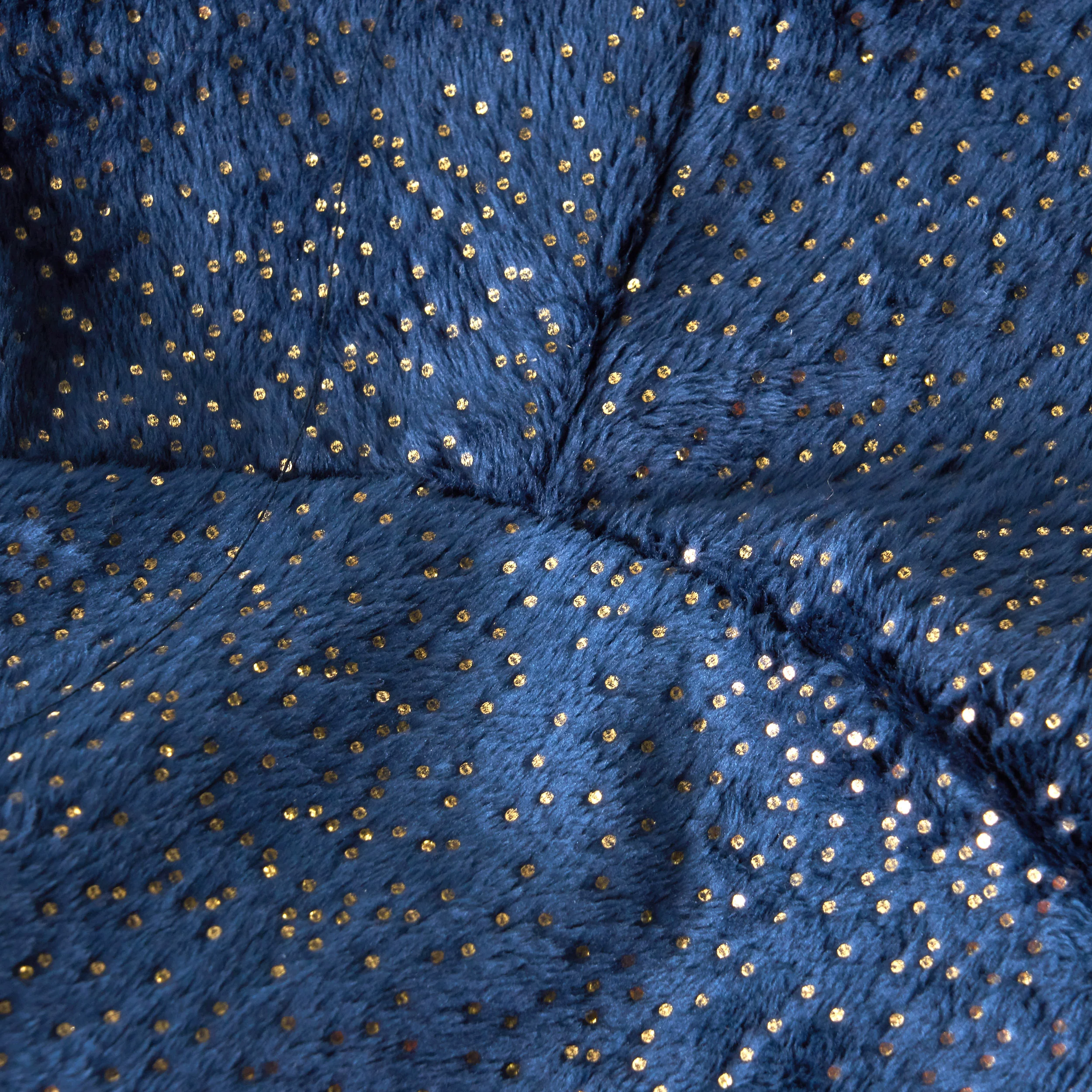 Eladio Modern Glam 3 Foot Velvet Bean Bag with Sparkles - furnishings