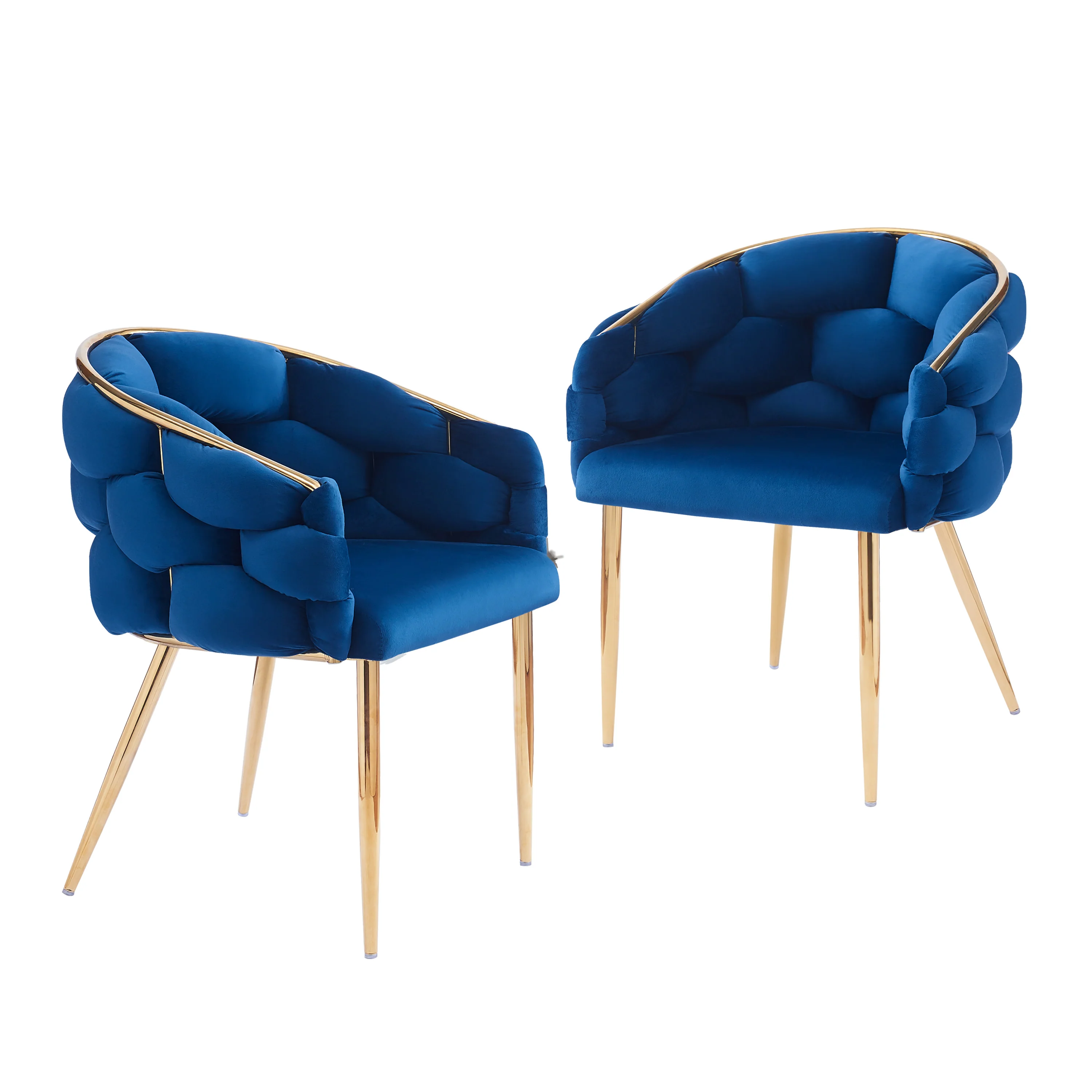 Cotorro Velvet Barrel Design Accent Chairs - furnishings