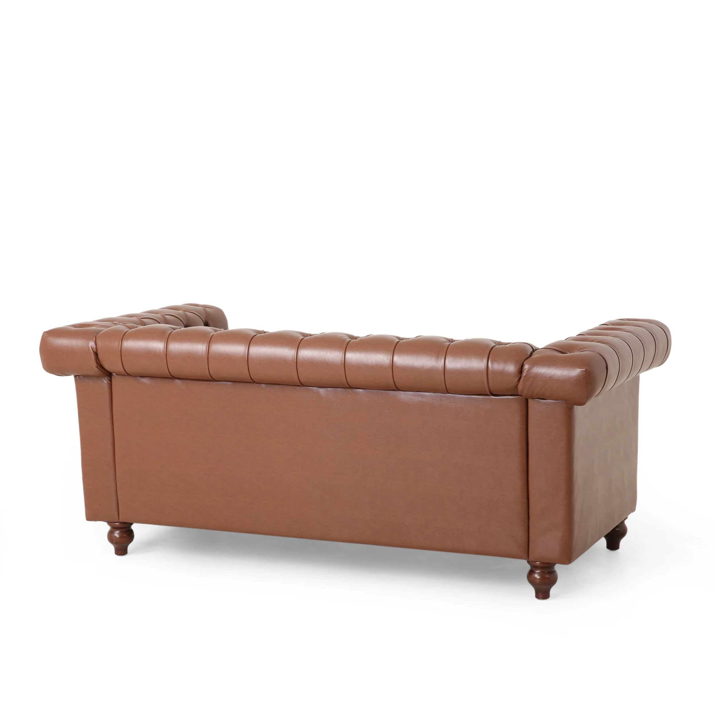 Timber Modern Glam Tufted Loveseat with Nailhead Trim - furnishings