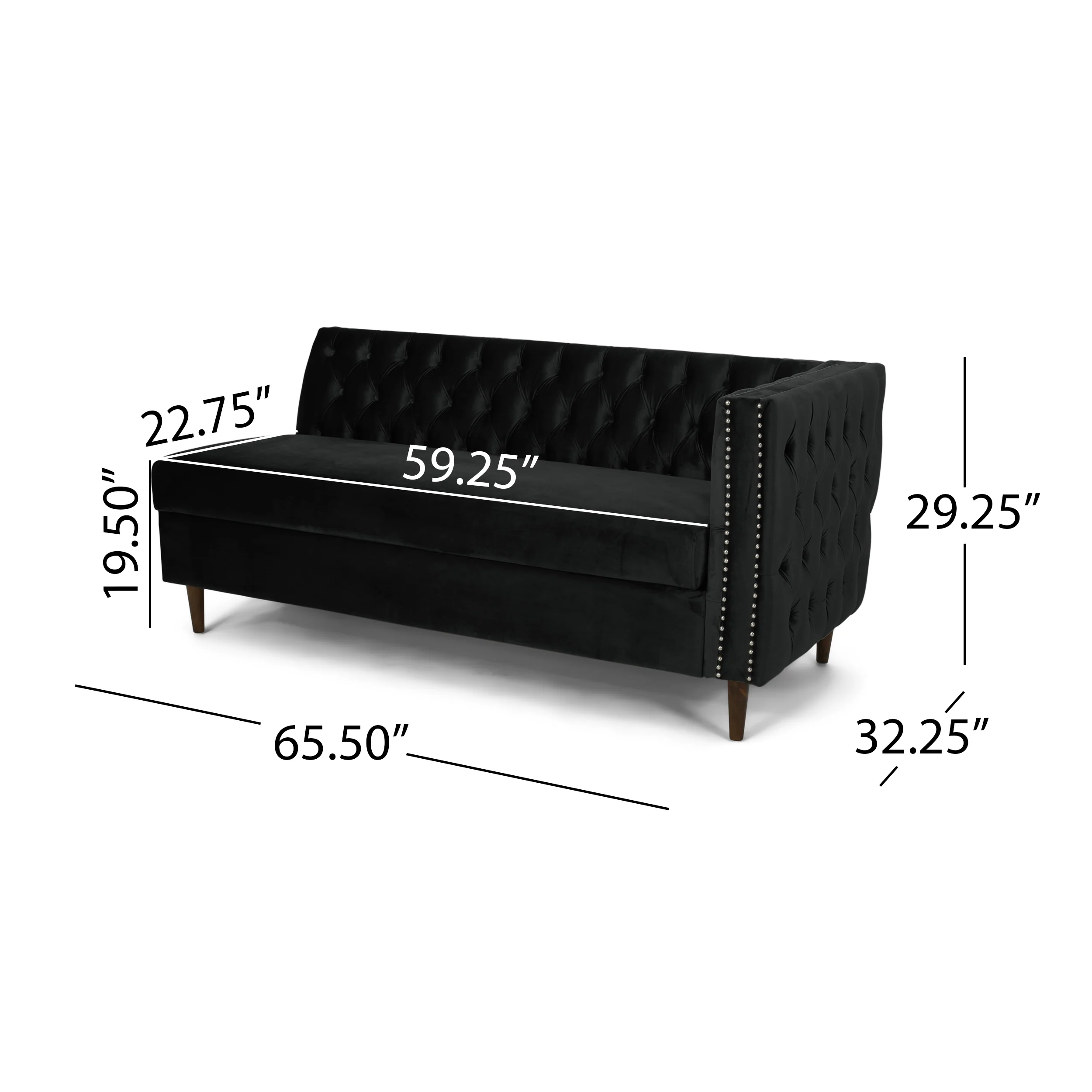 Jephthah Contemporary Tufted Velvet Sectional Sofa with Storage Chaise Lounge - furnishings