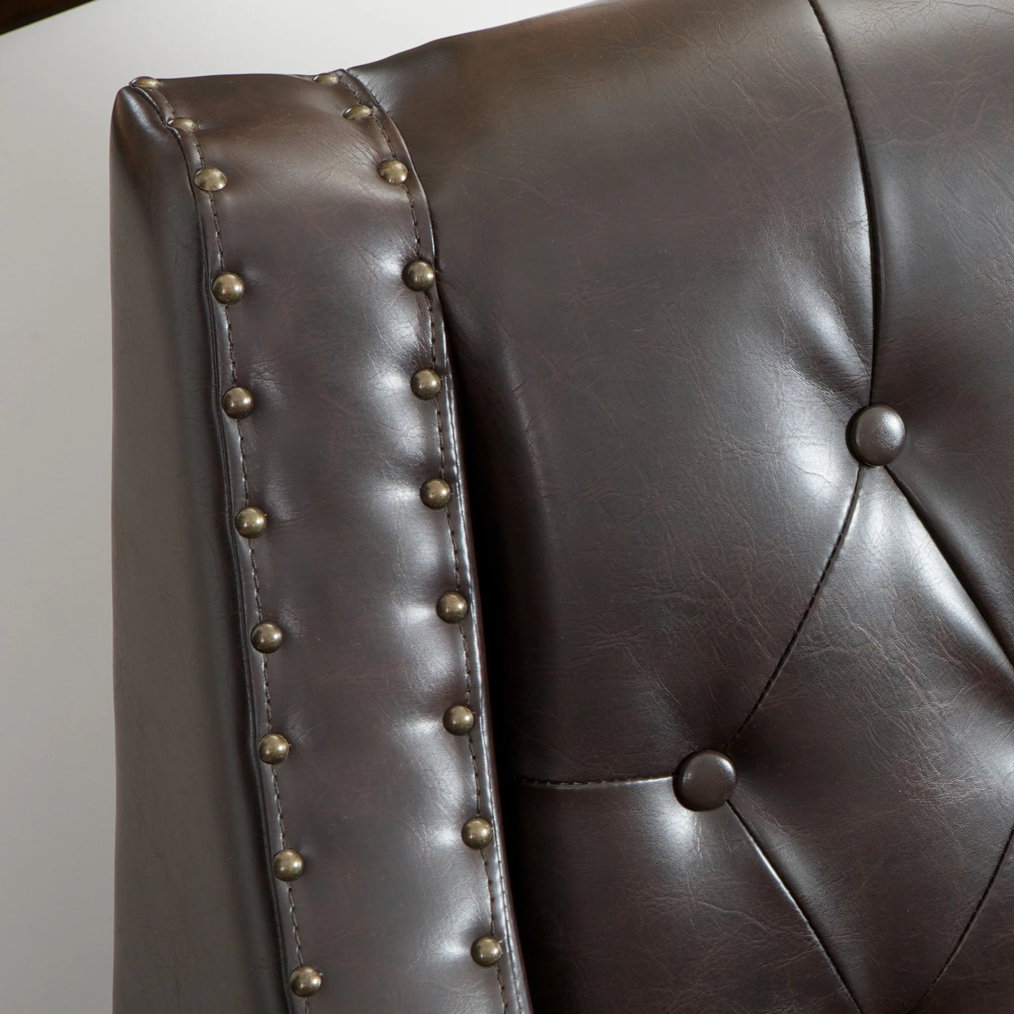 Nottingham Tufted Brown Leather Club Chair - furnishings