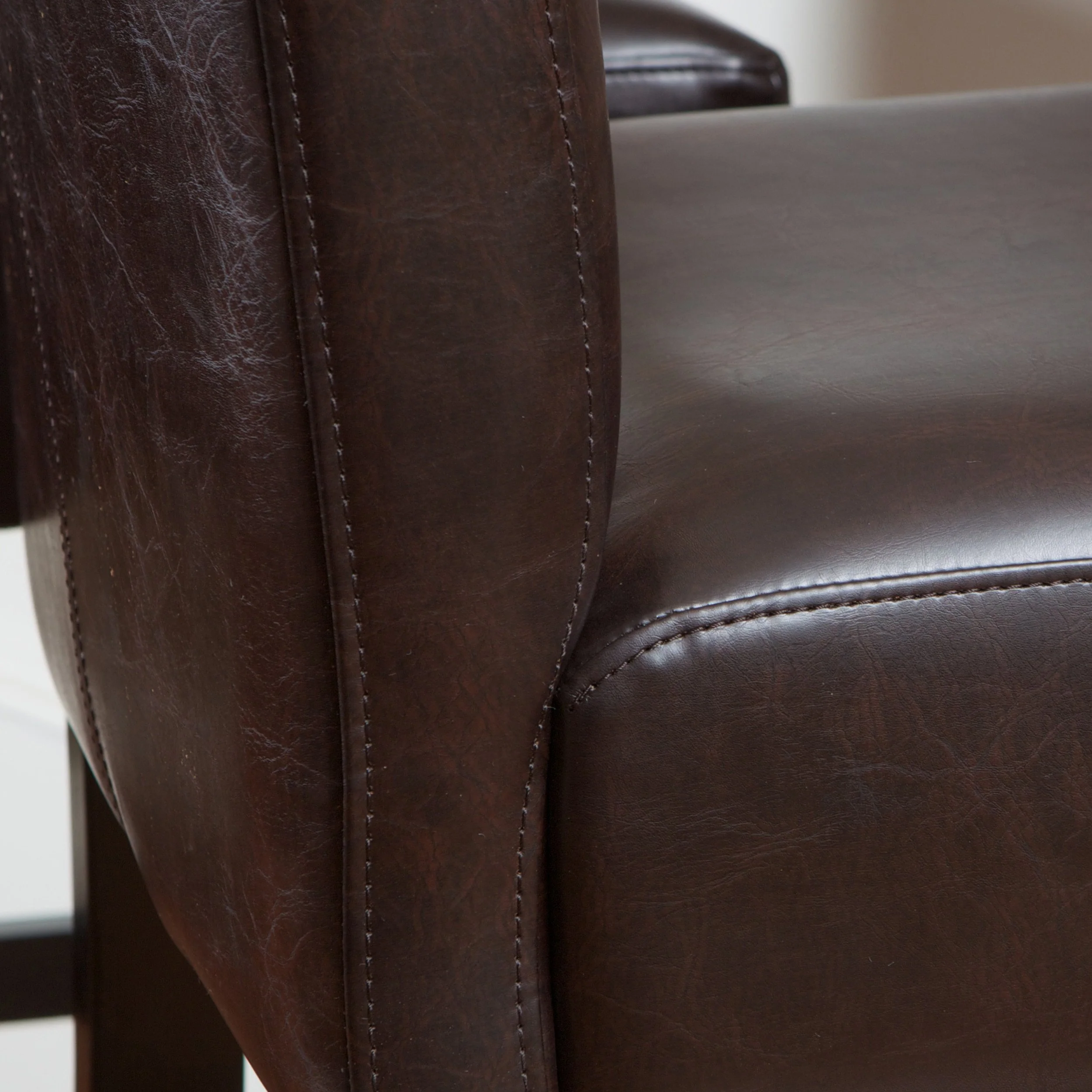 Lowry Contemporary Upholstered Ivory Bonded Leather Backed Barstools (Set of 2) - furnishings