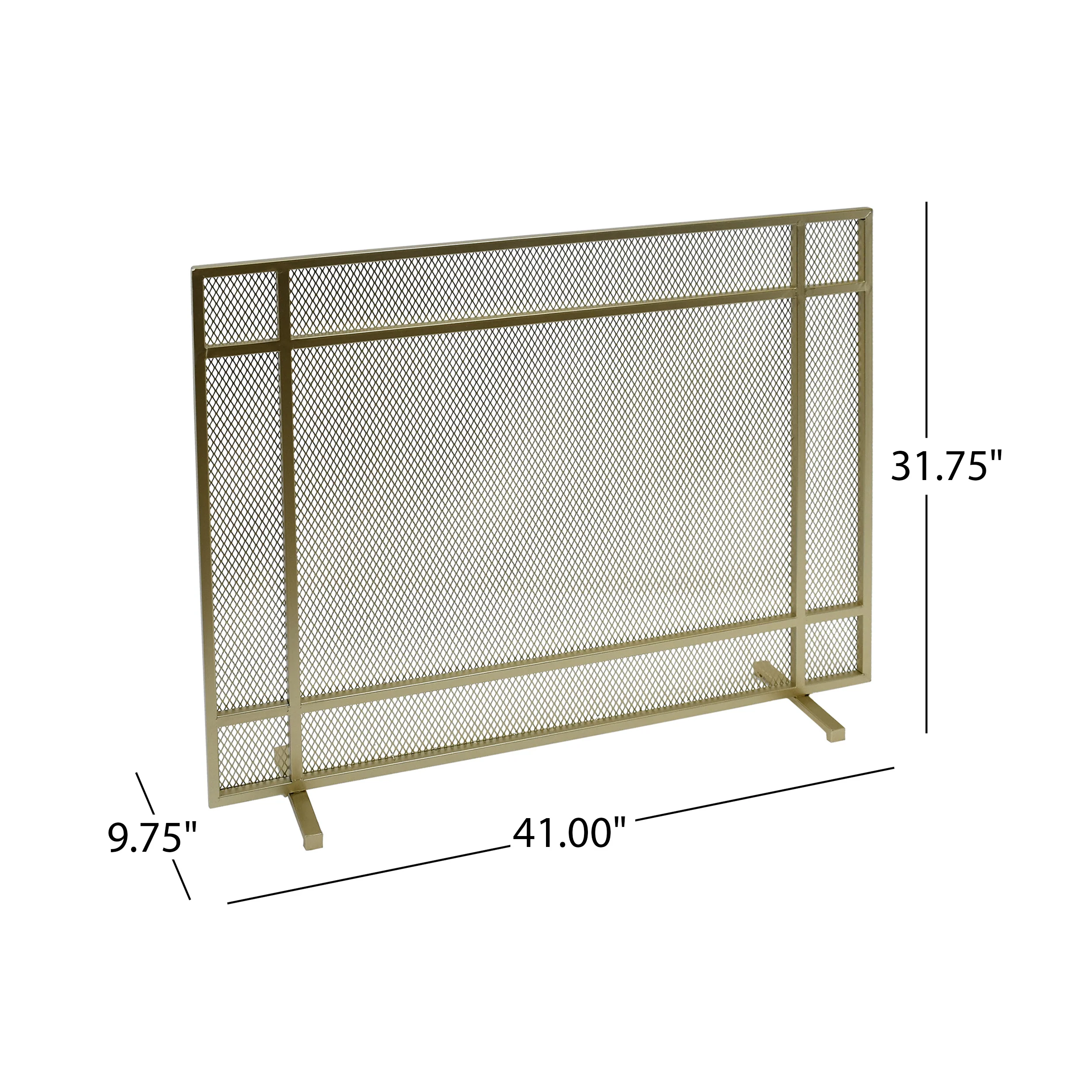Markus Modern Single Panel Iron Firescreen - furnishings