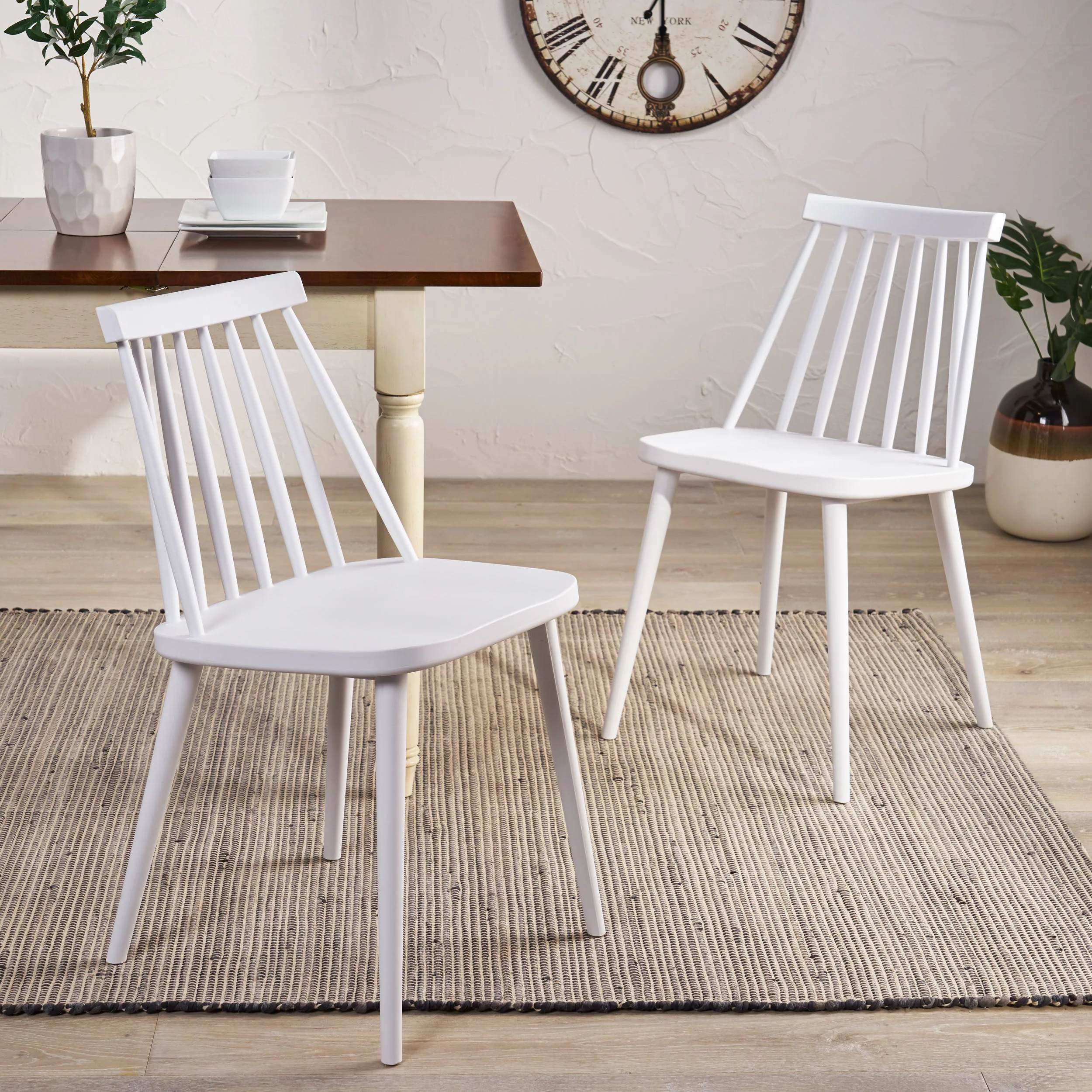 Phoebe Hume Farmhouse Spindle-Back Dining Chair (Set of 2) - furnishings