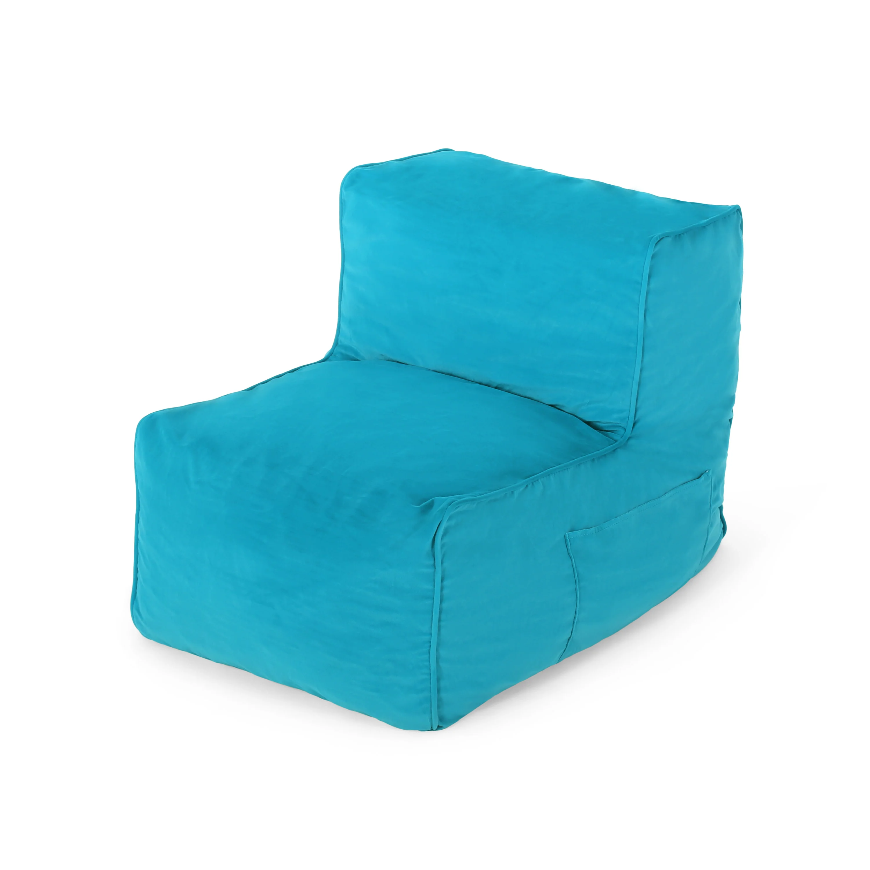 Caraway Modern Velvet Bean Bag Chair - furnishings