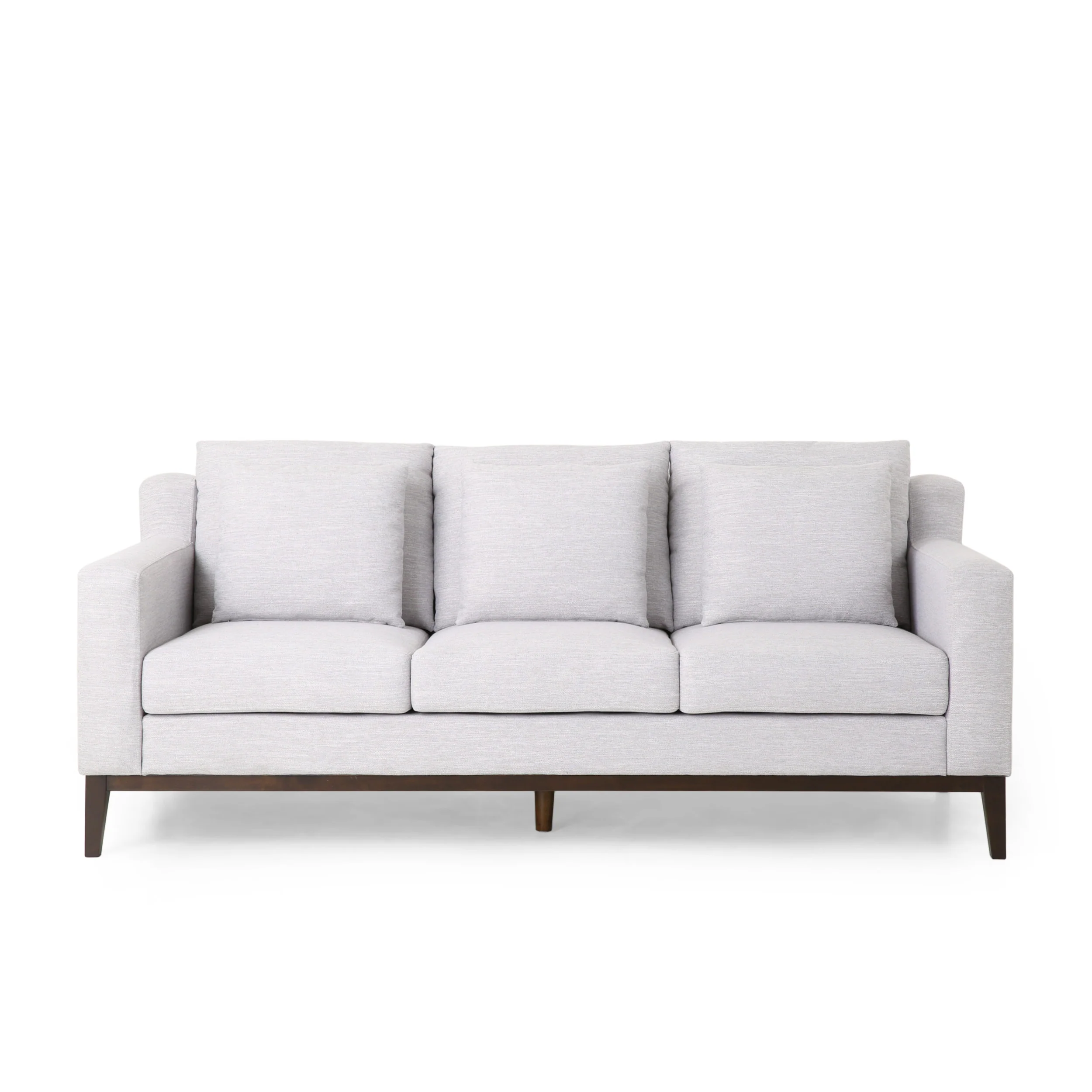 Noxon Contemporary Fabric 3 Seater Sofa with Accent Pillows - furnishings