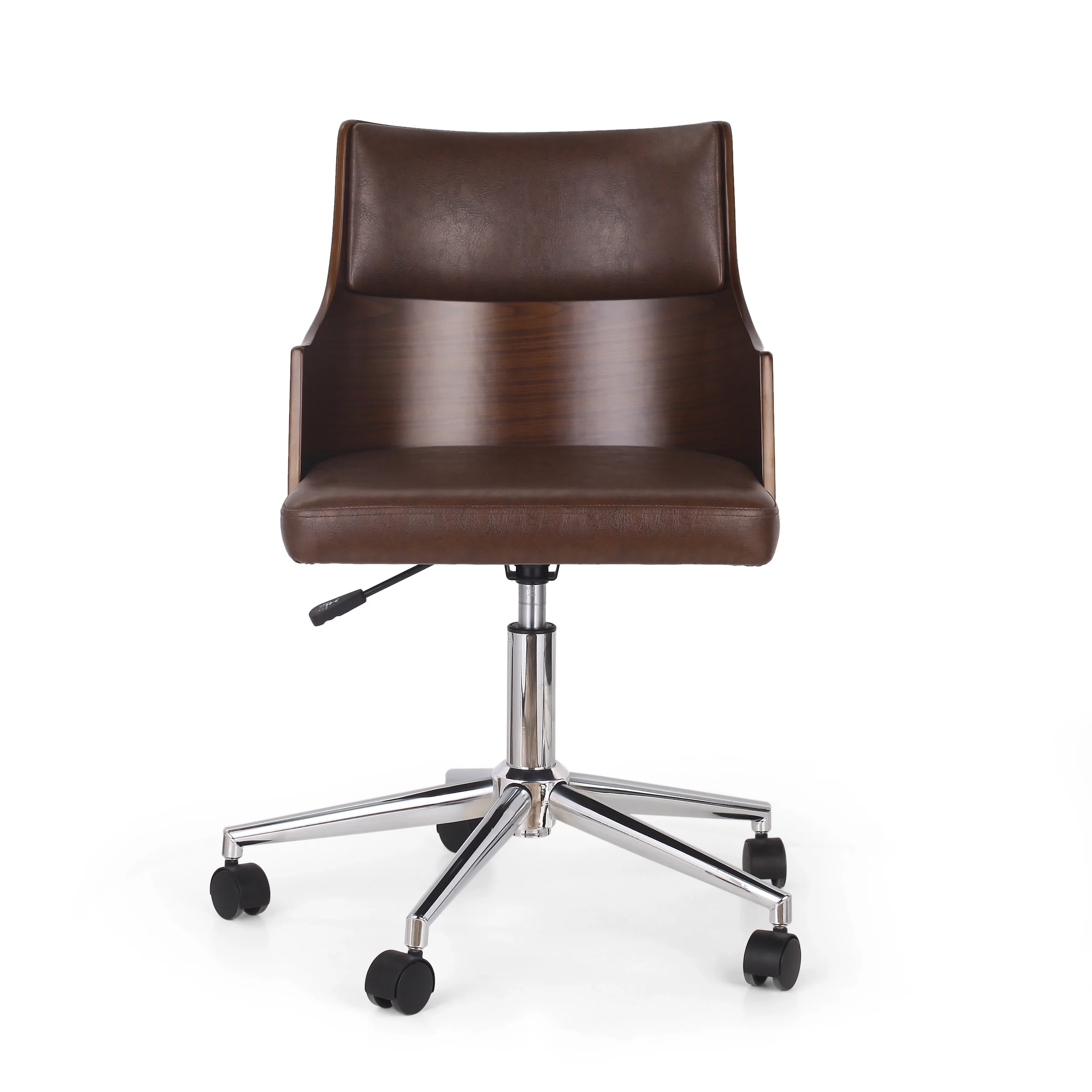 Arvilla Mid-Century Modern Upholstered Swivel Office Chair - furnishings