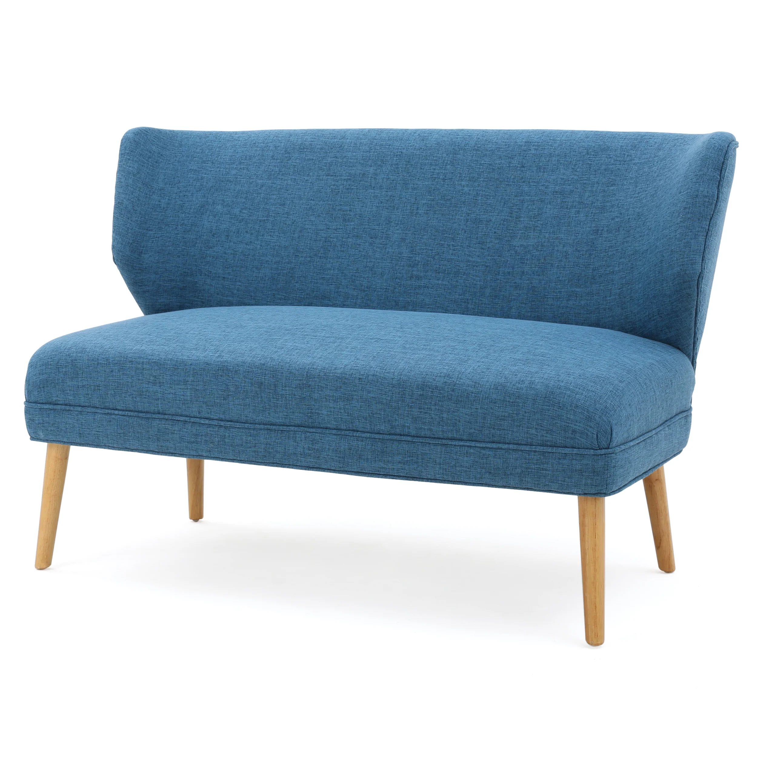 Dumont Mid Century Modern Fabric Settee - furnishings