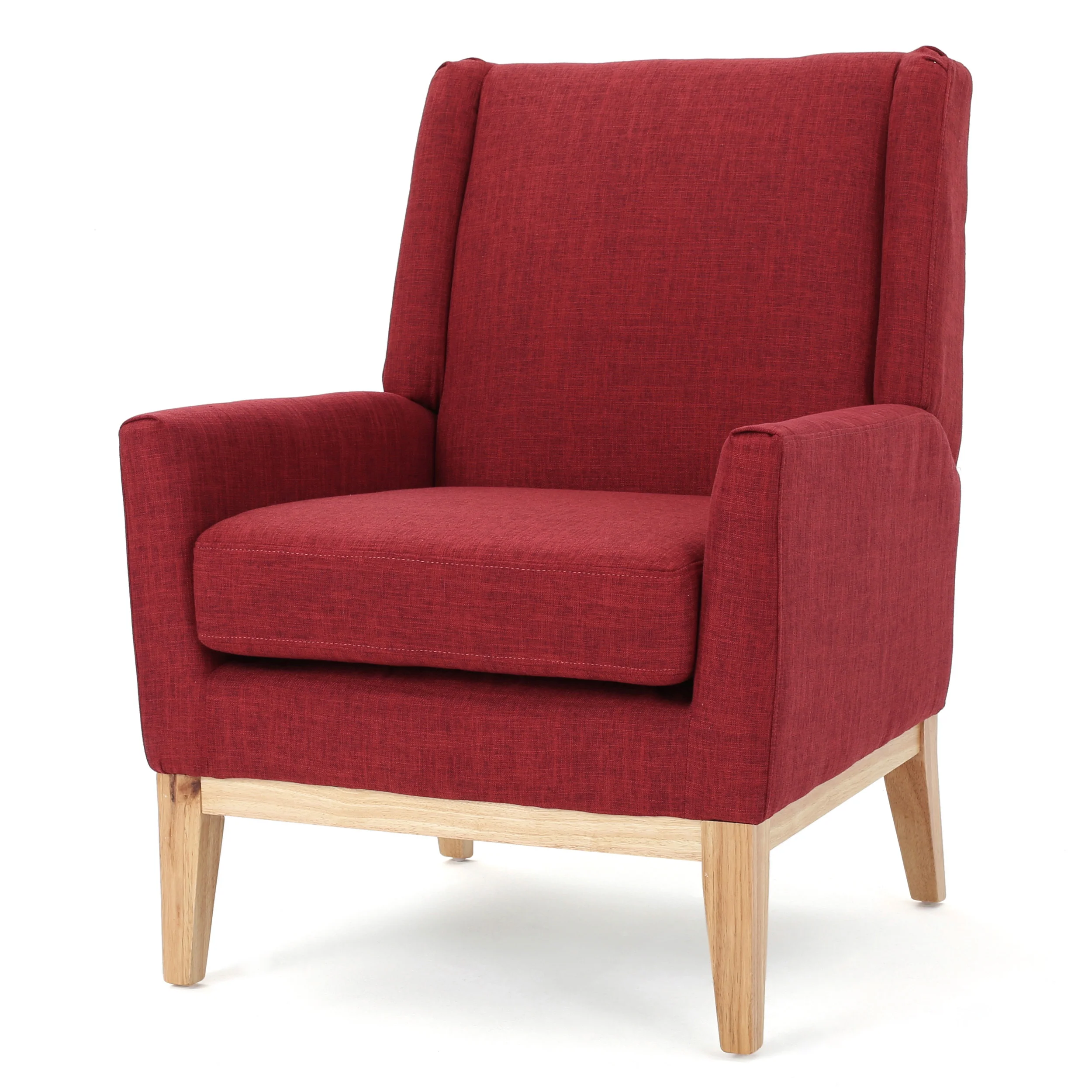 Maeve Red Fabric Accent Chair - furnishings