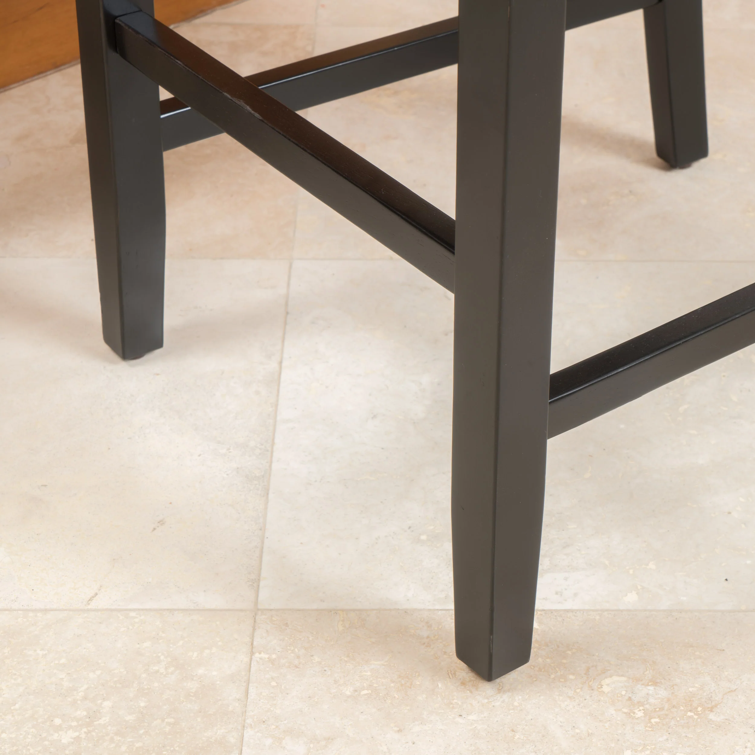 Maksman 27-Inch Brown Leather Counter Stools (Set of 2) - furnishings