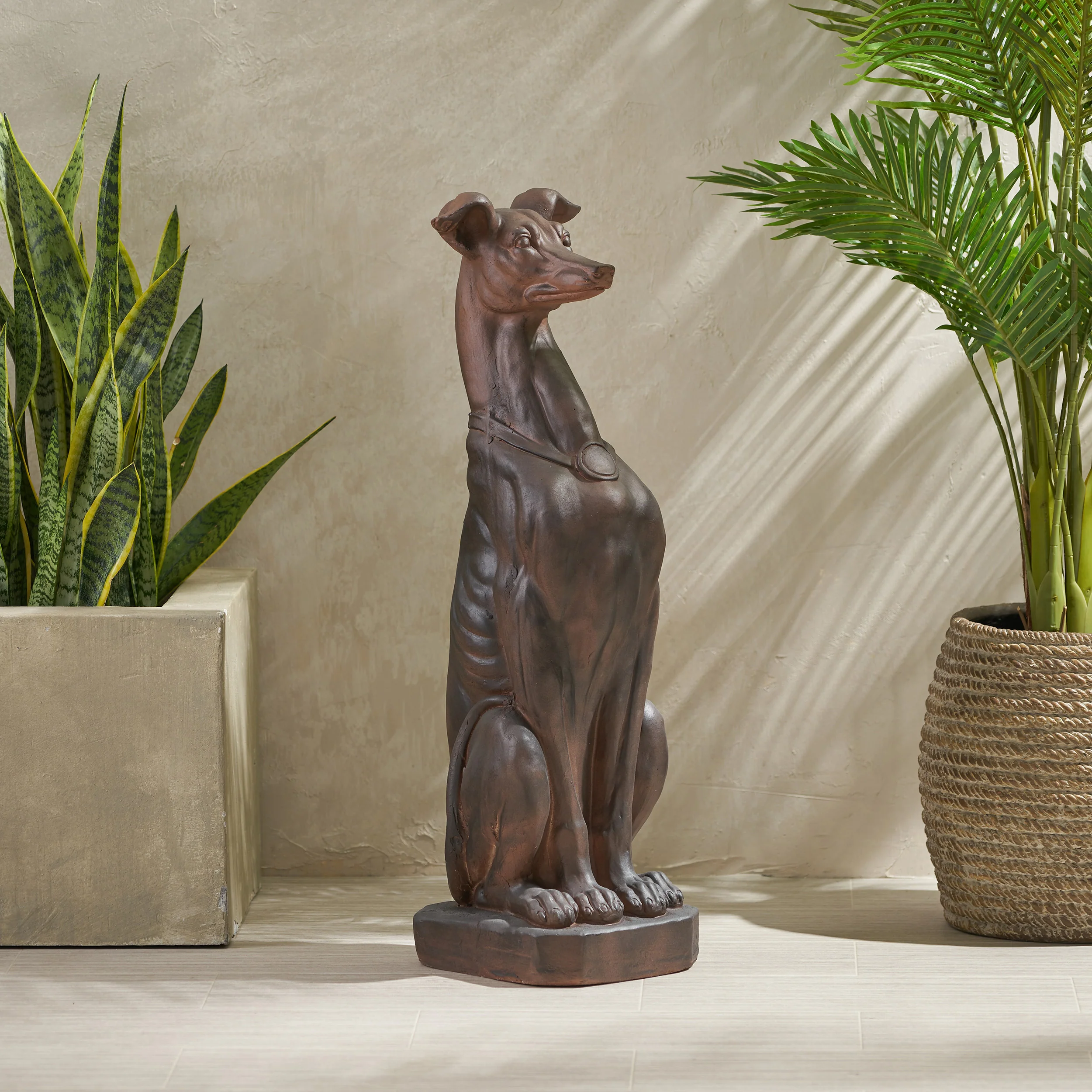 Mariely Greyhound Dog Statue - furnishings