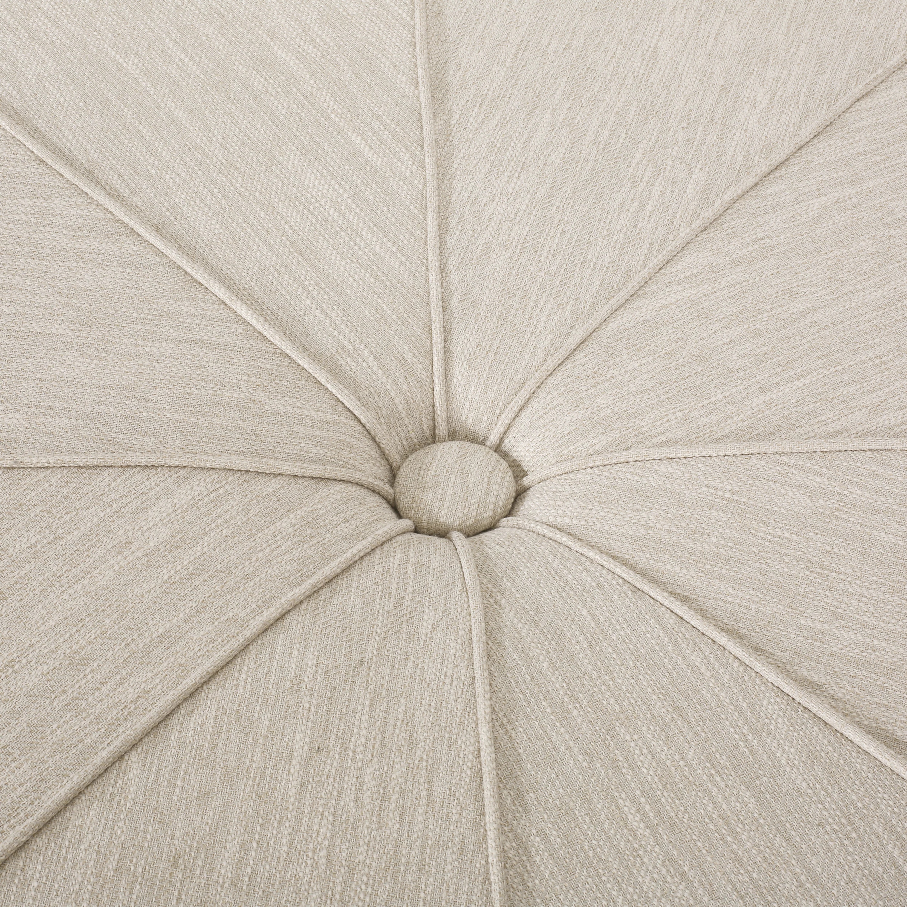 Gowen Fabric Upholstered Round Ottoman - furnishings