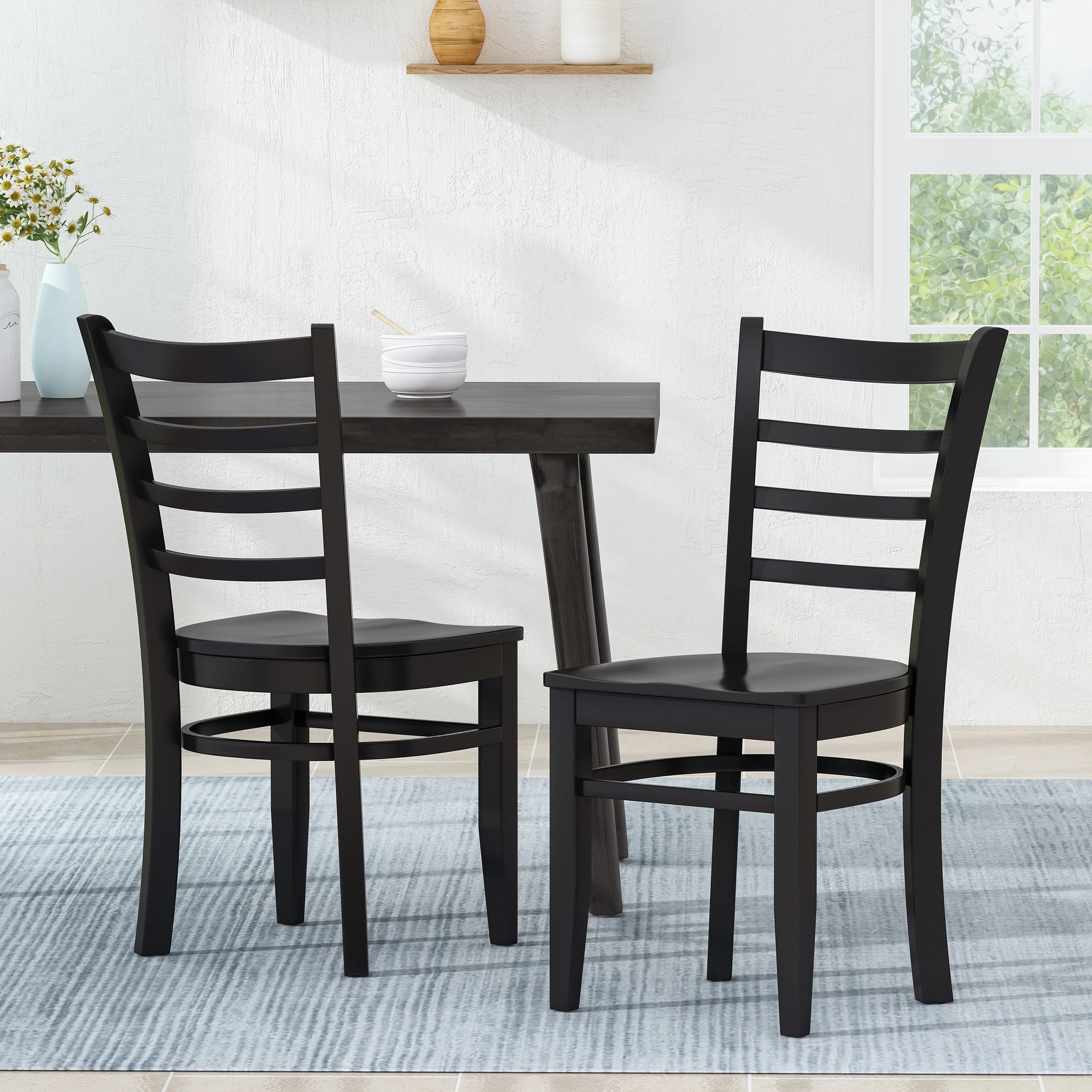 Wagner Farmhouse Wooden Dining Chairs (Set of 2) - furnishings