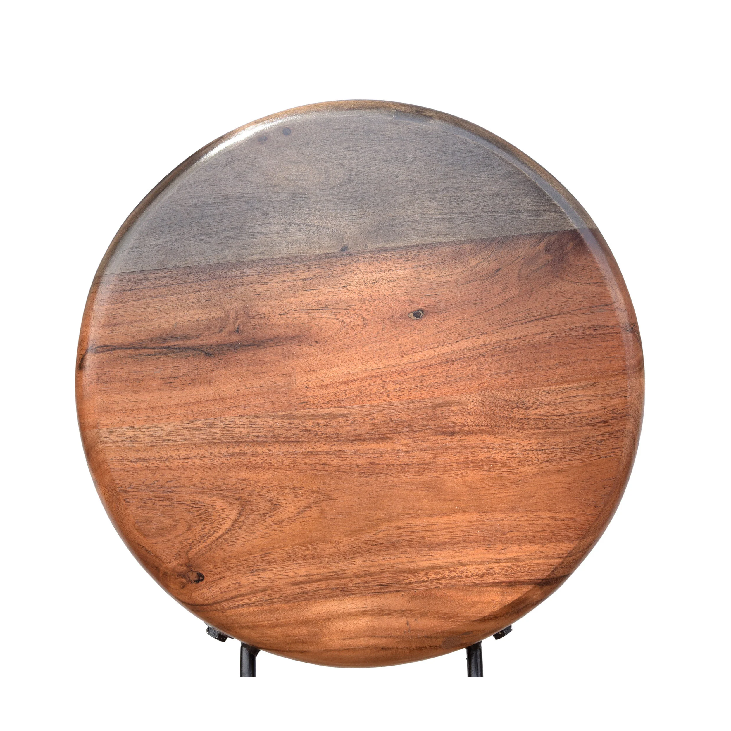 Christal Modern Industrial Acacia Wood Bar Stool - furnishings
