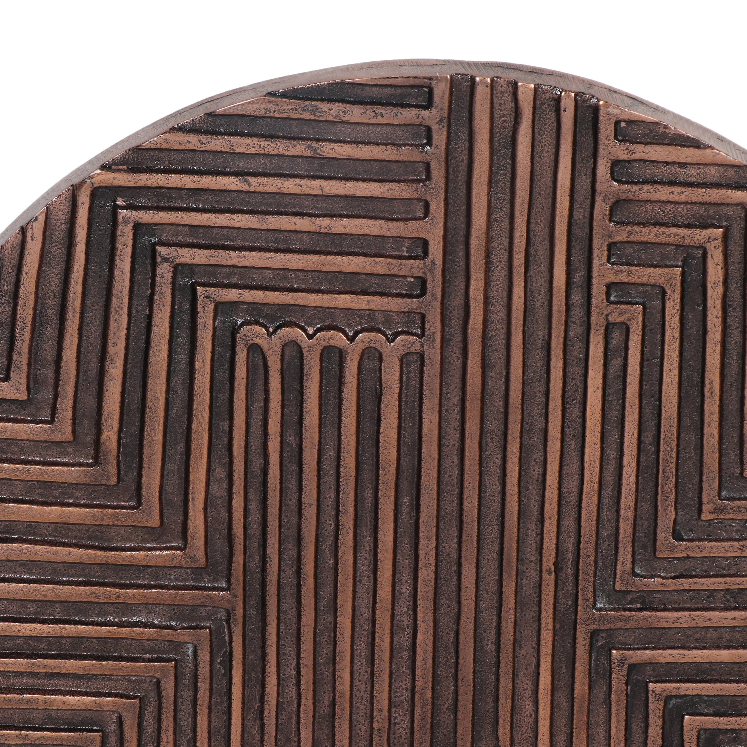 Hartwell Handmade Aluminum Plate Wall Decor, Antique Copper - furnishings