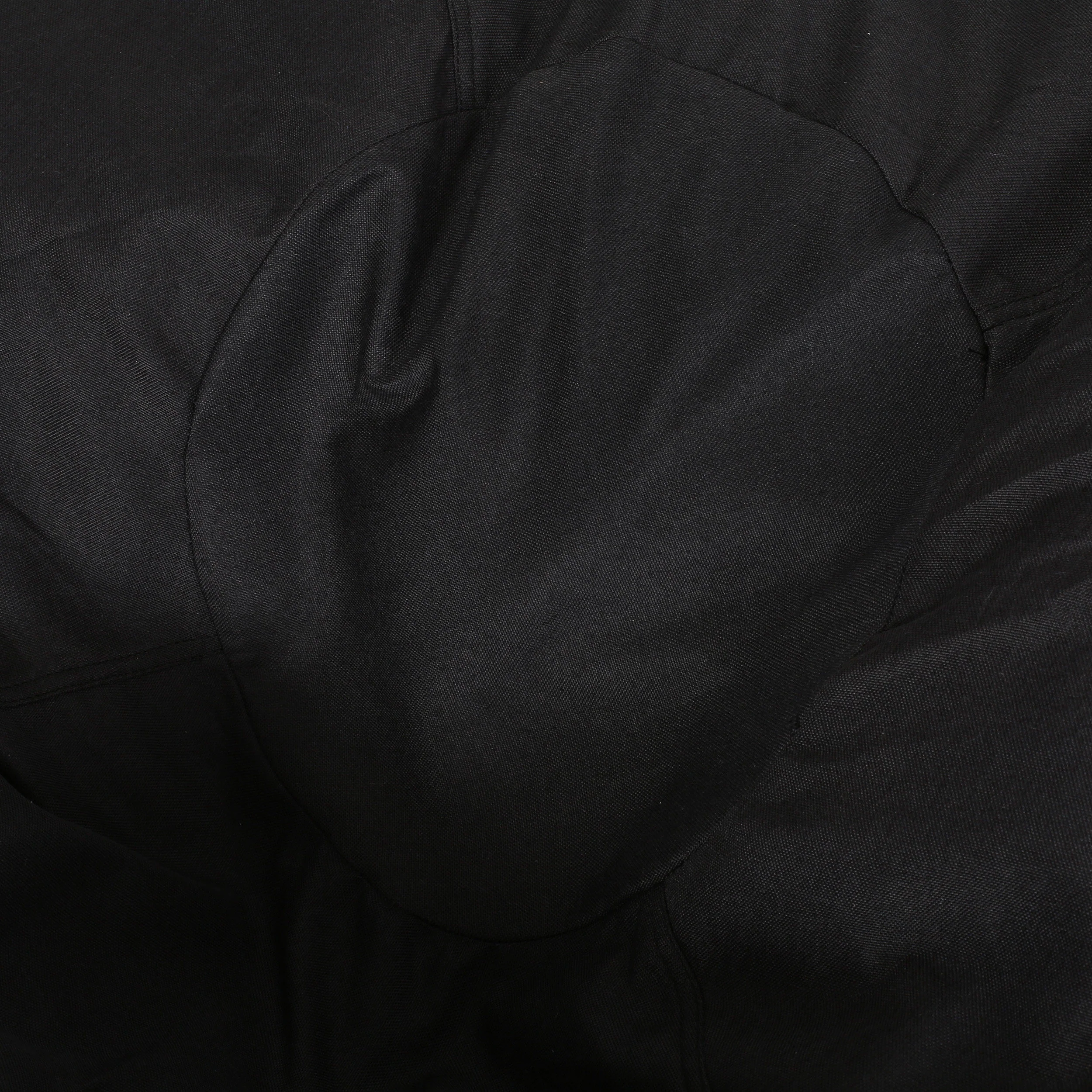 Meagher Modern 5 Foot Two Toned Fabric and Faux Leather Bean Bag - furnishings