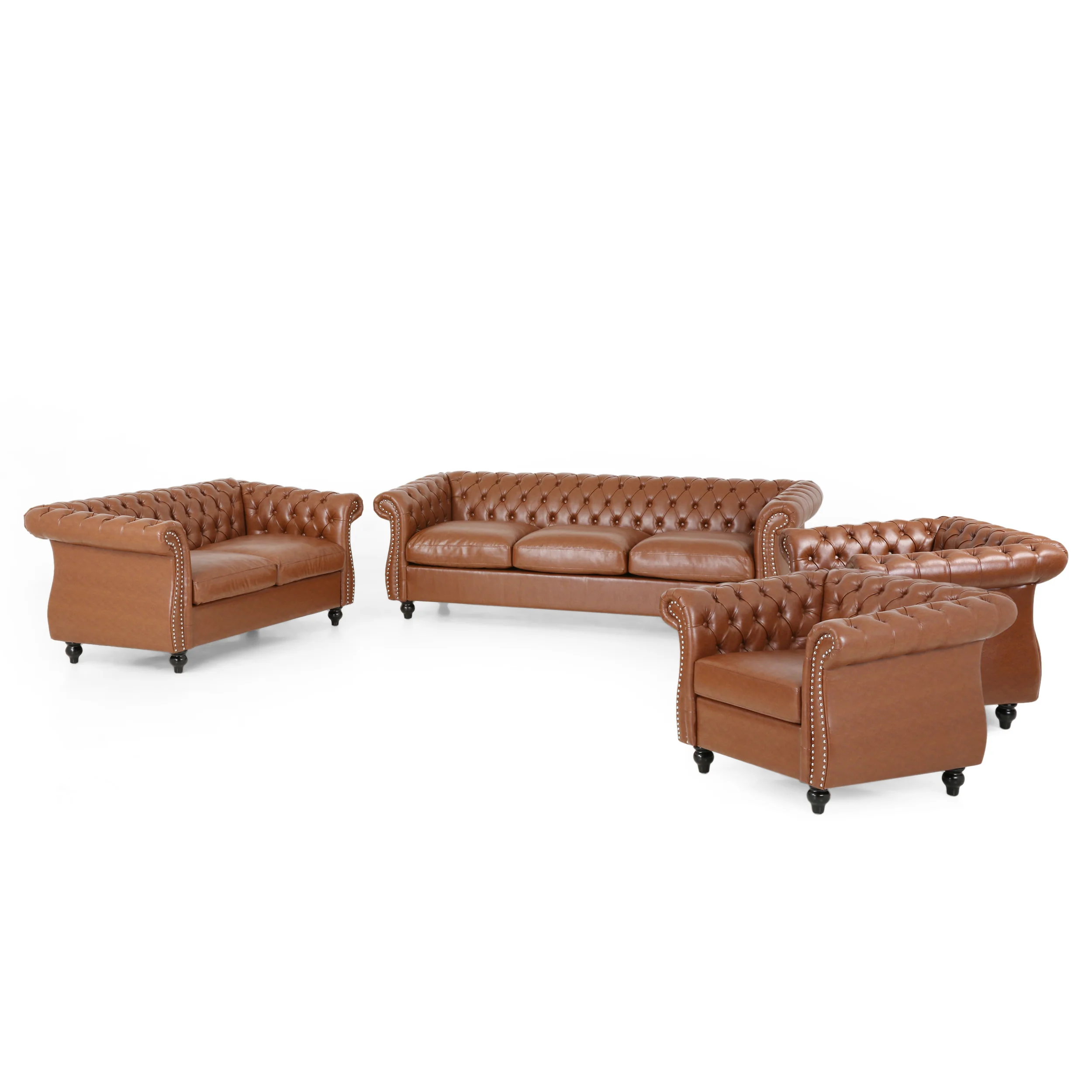 Madelena Traditional Chesterfield 4 Piece Living Room Set - furnishings