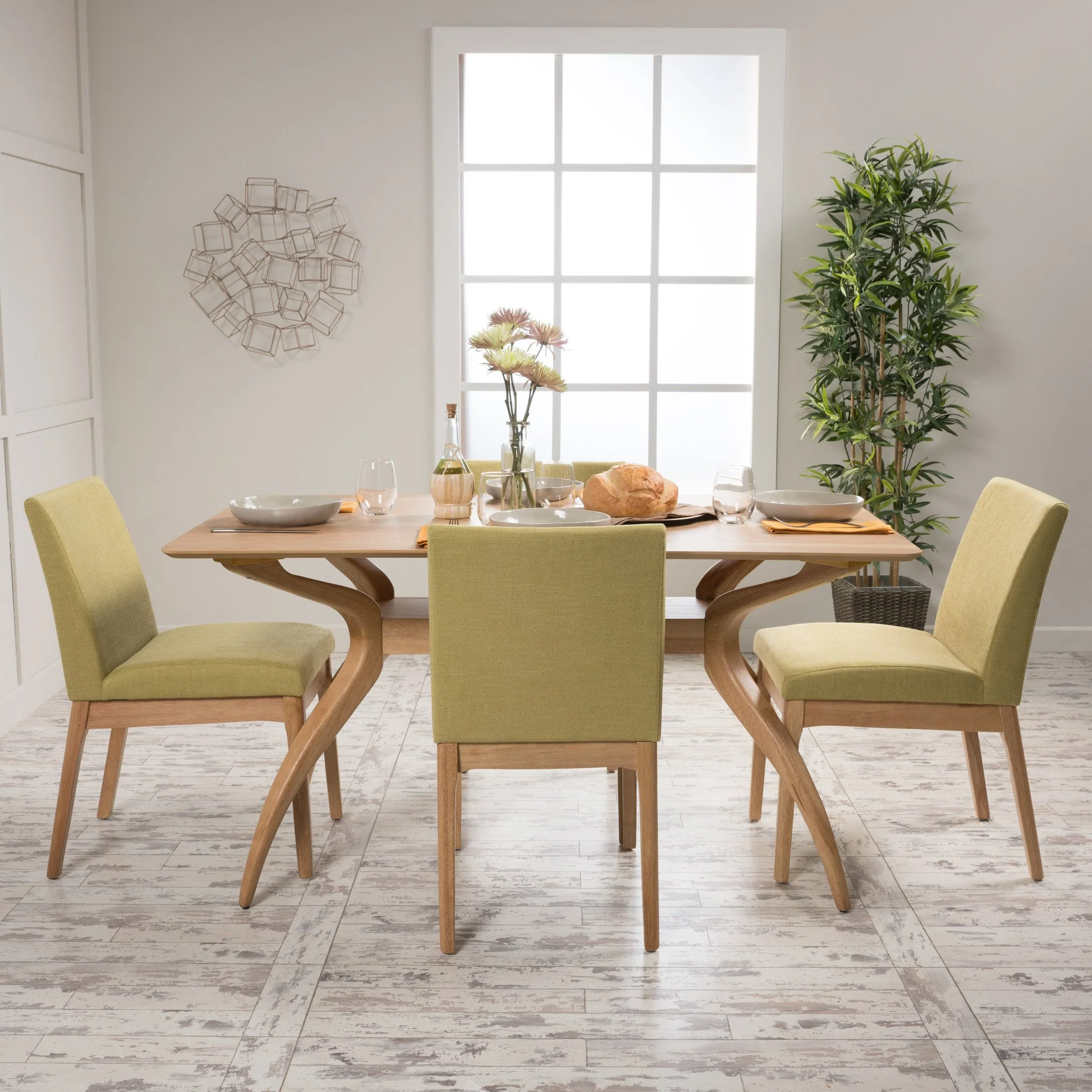 Katherine Mid-Century Modern 5 Piece Dining Set - furnishings