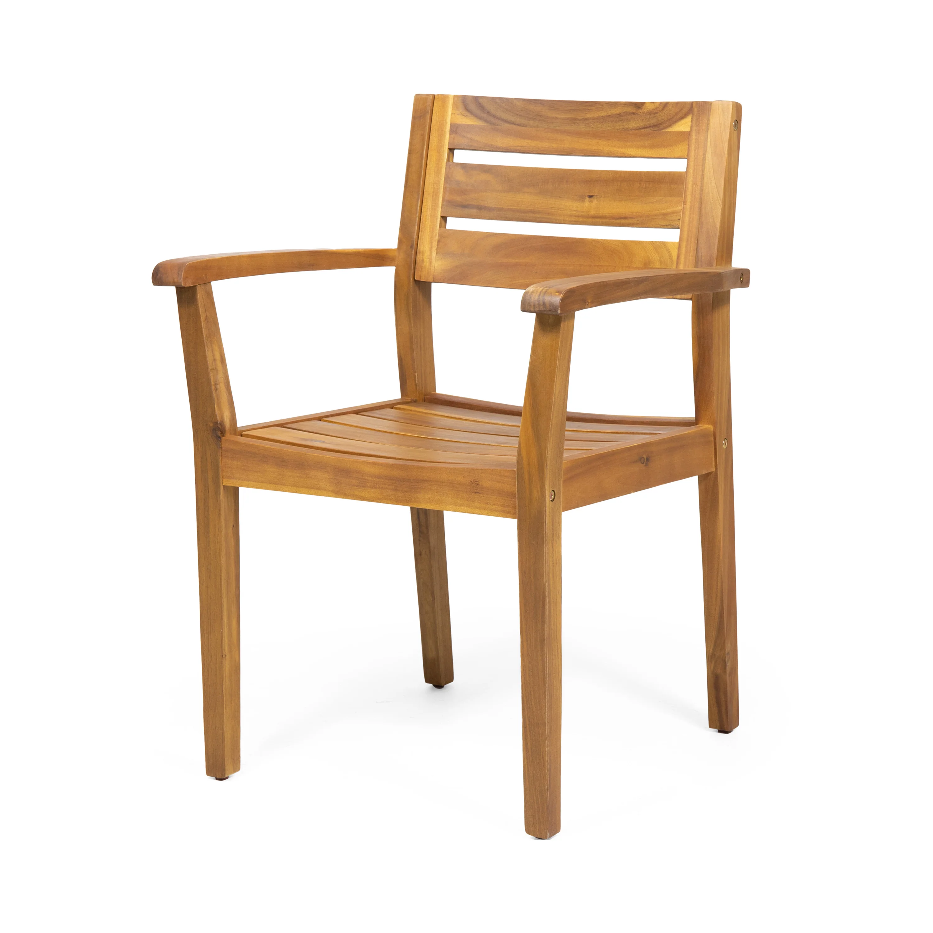 Solomon Outdoor 5 Piece Acacia Wood Dining Set, Teak - furnishings