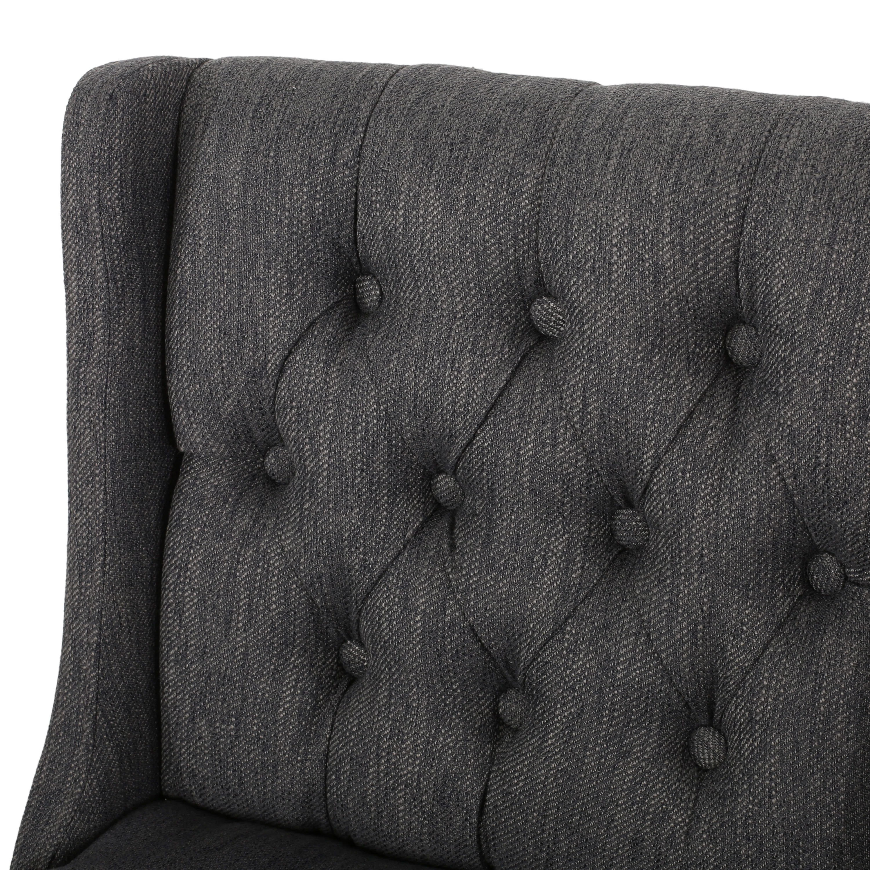 Leeandre Contemporary Wingback Fabric Barstools (Set of 2) - furnishings