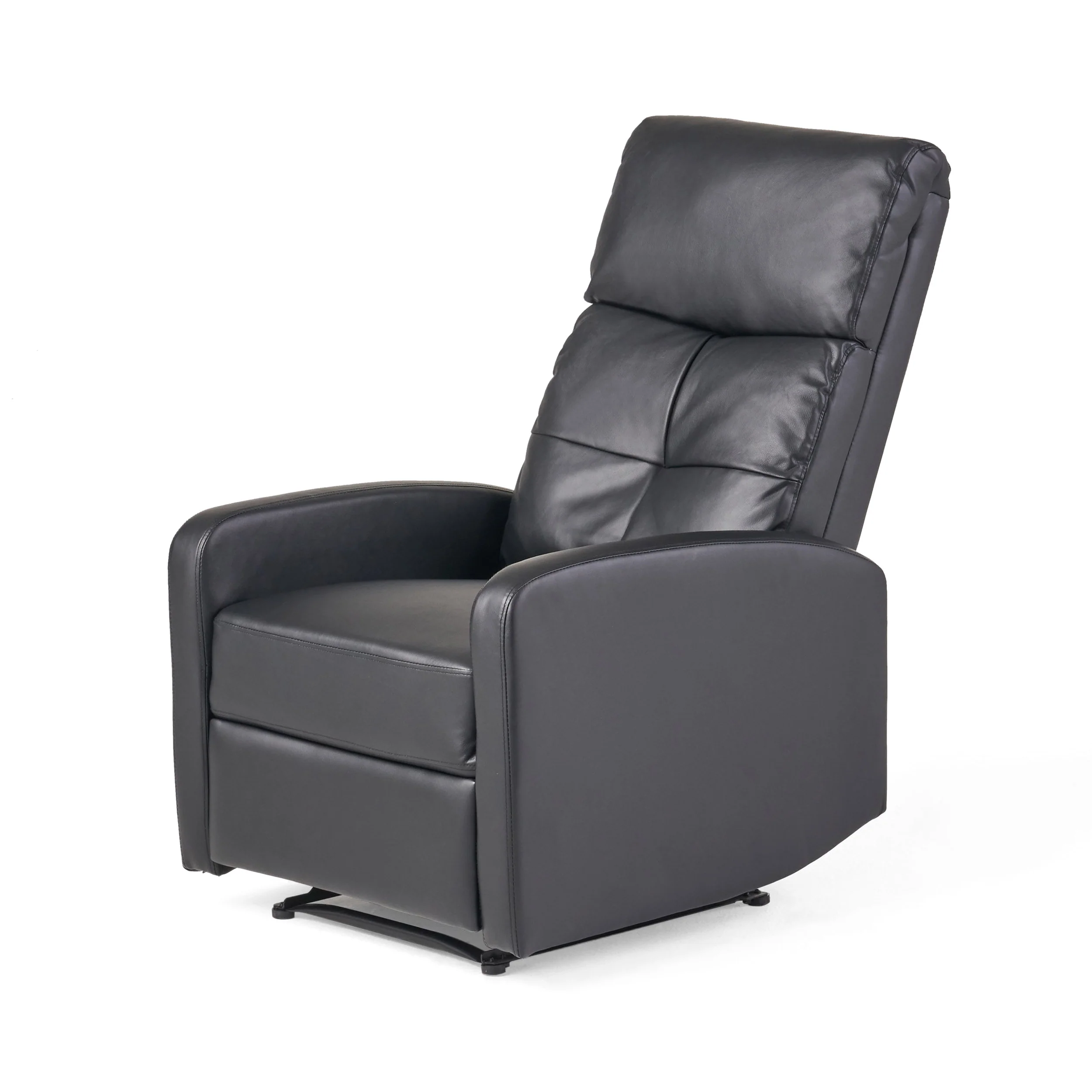 Teyana Contemporary Pillow Top Leather Recliner - furnishings