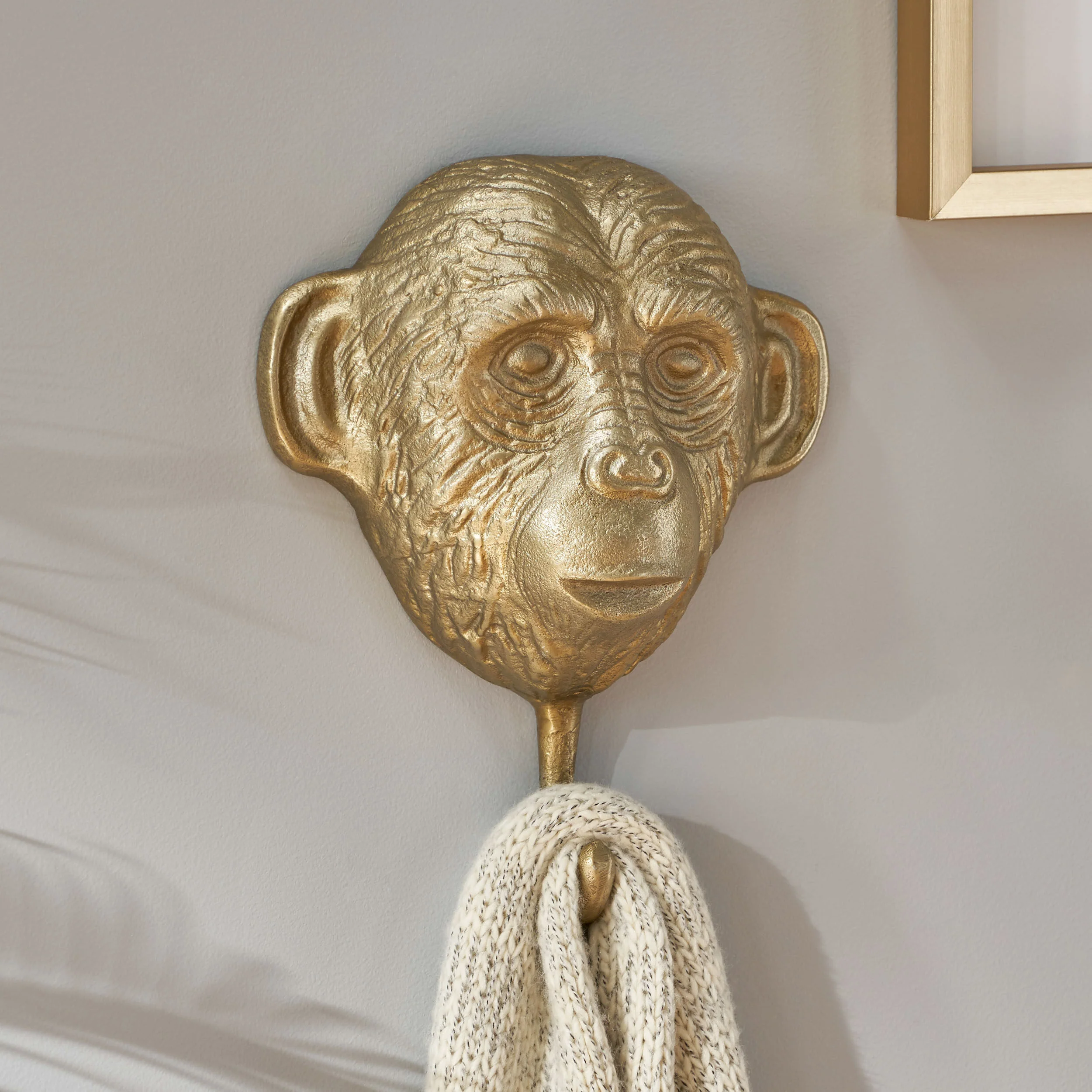 Austell Handcrafted Aluminum Monkey Wall Hook - furnishings
