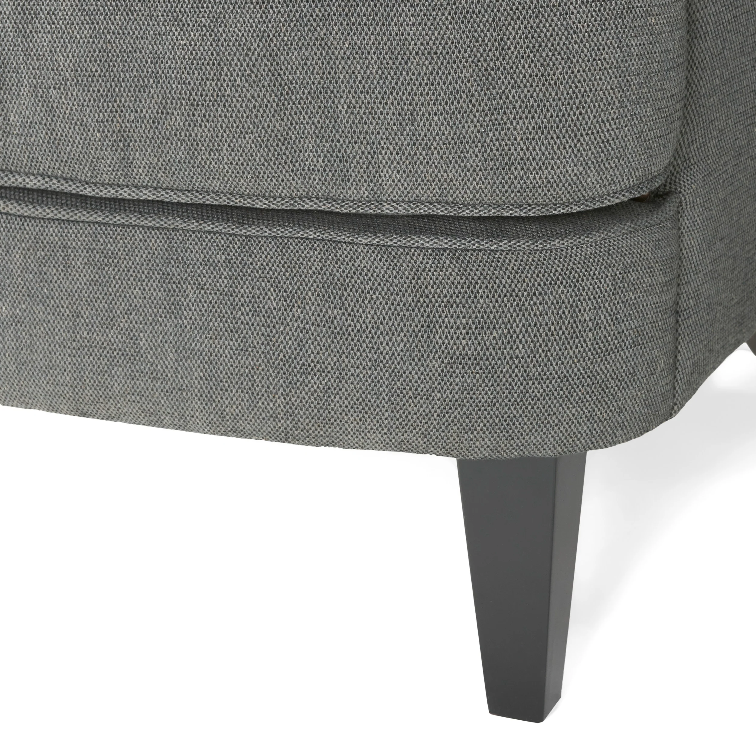 Teton Button Tufted Upholstered Club Chair With Footstool - furnishings