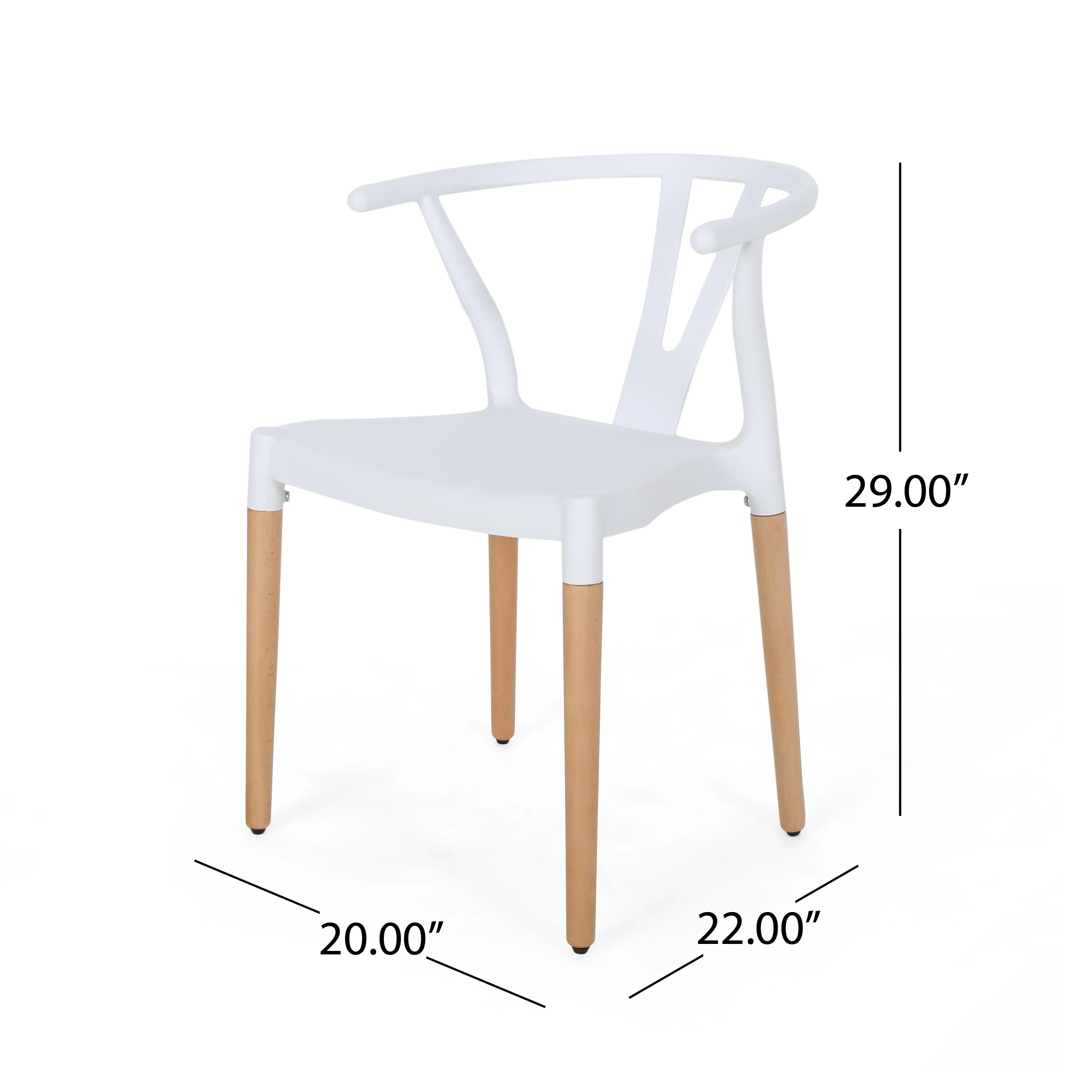 Victoria Modern Dining Chair with Beech Wood Legs (Set of 2) - furnishings