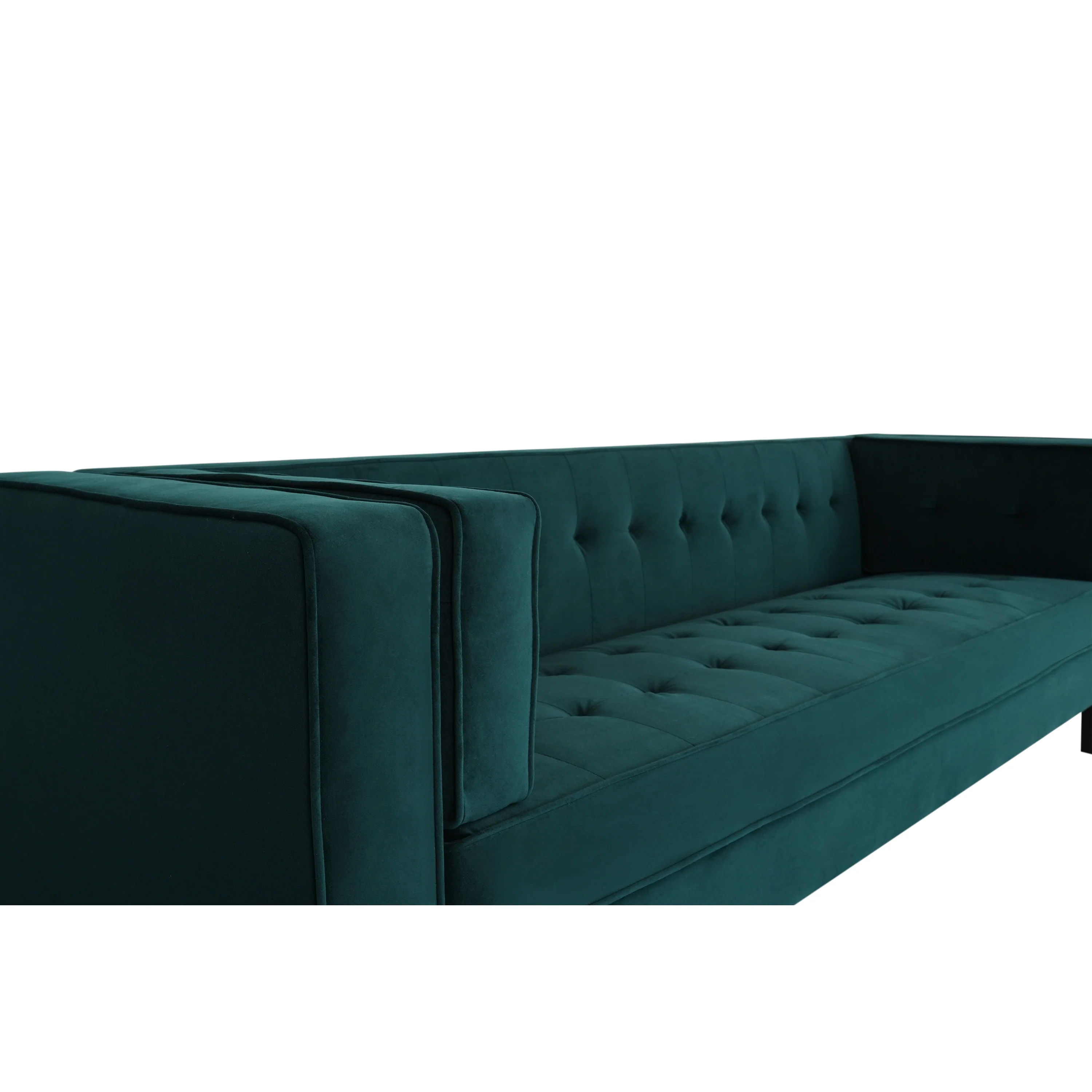 Sororia Velvet 3-Seater Low Profile Sofa - furnishings