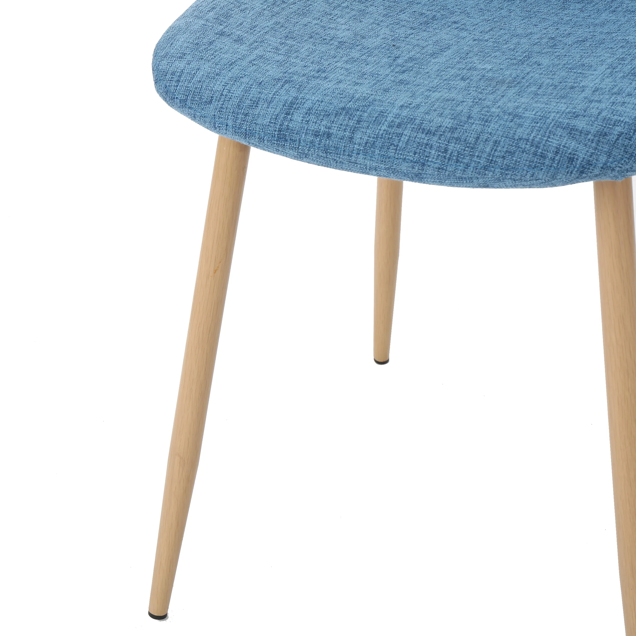 Resta Mid Century Fabric Dining Chairs with Wood Finished Metal Legs (Set of 2) - furnishings